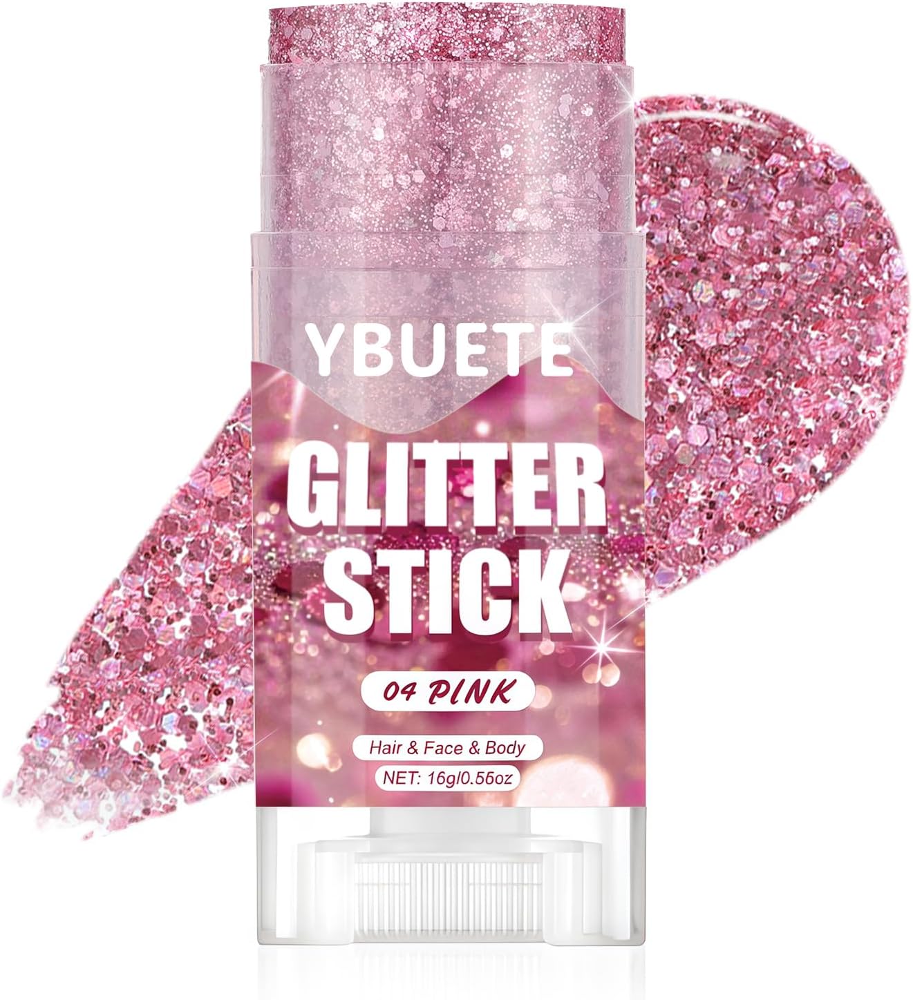 Red White Blue Star Face & Body Glitter Stick - Patriotic Makeup for 4th of July | USA Flag Accessory