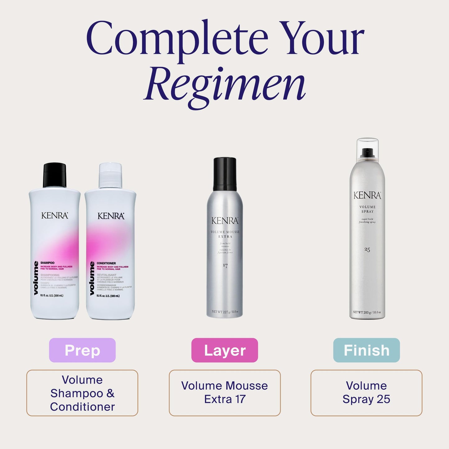 Kenra Professional Volume Spray 25 50% | Super Hold Finishing & Styling Hairspray | Flake-free & Fast-drying | Wind & Humidity Resistance | All Hair Types | Travel 1.5 oz