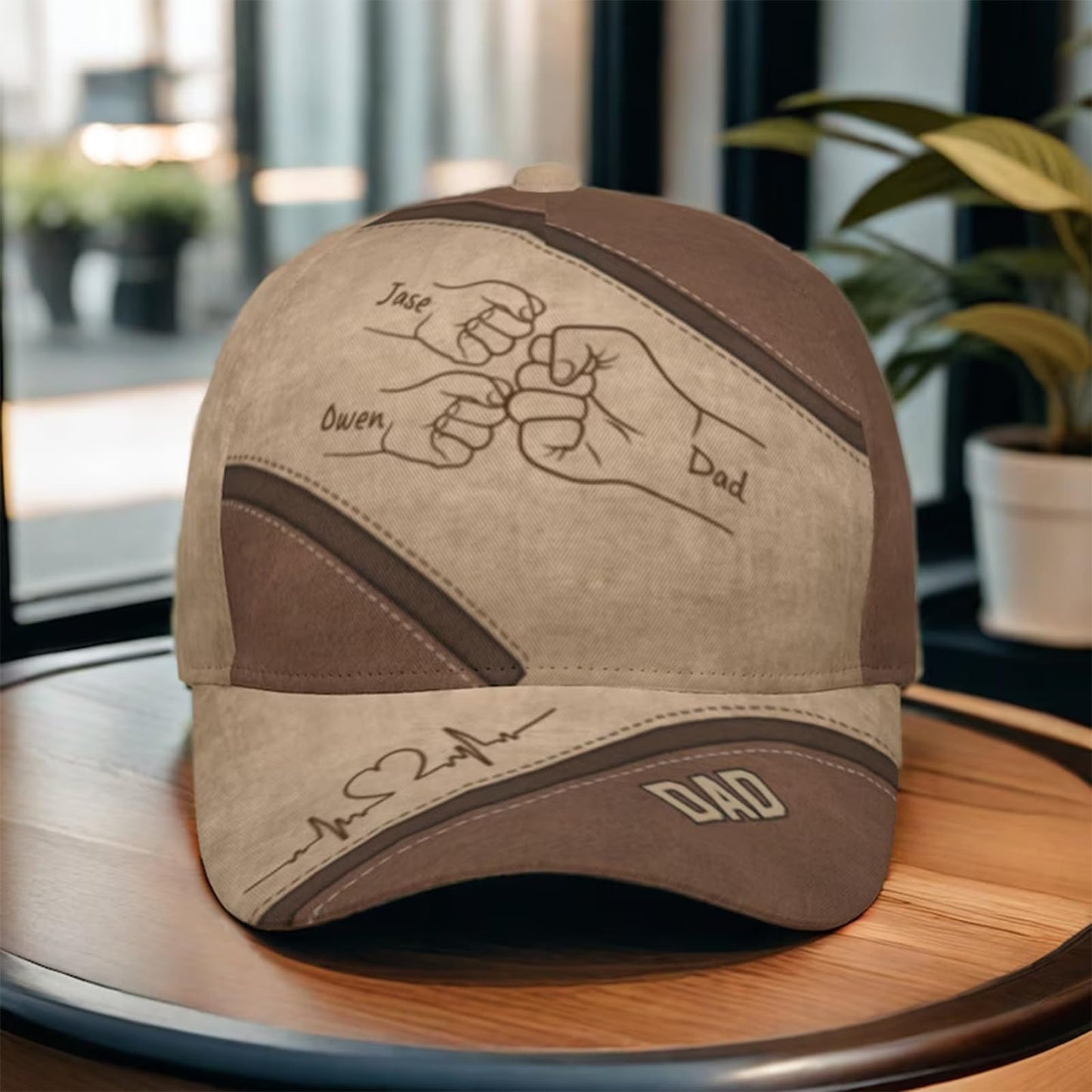 Custom Gifts for Father's Day - Personalized Fist Bump Dad Grandpa Baseball Cap,Dad PaPa Grandpa Husband Hat Gift for Men