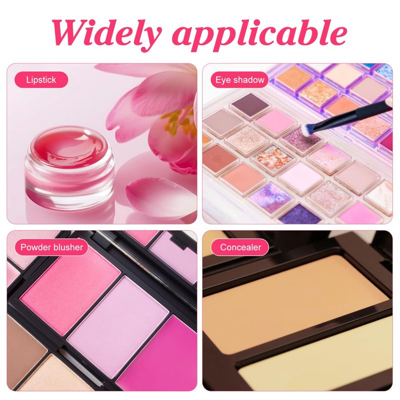 Empty Eyeshadow Cases - 3Pcs Plastic Square Makeup Palettes for Travel | Compact Organizer 2.44x1.81x0.39 Inch