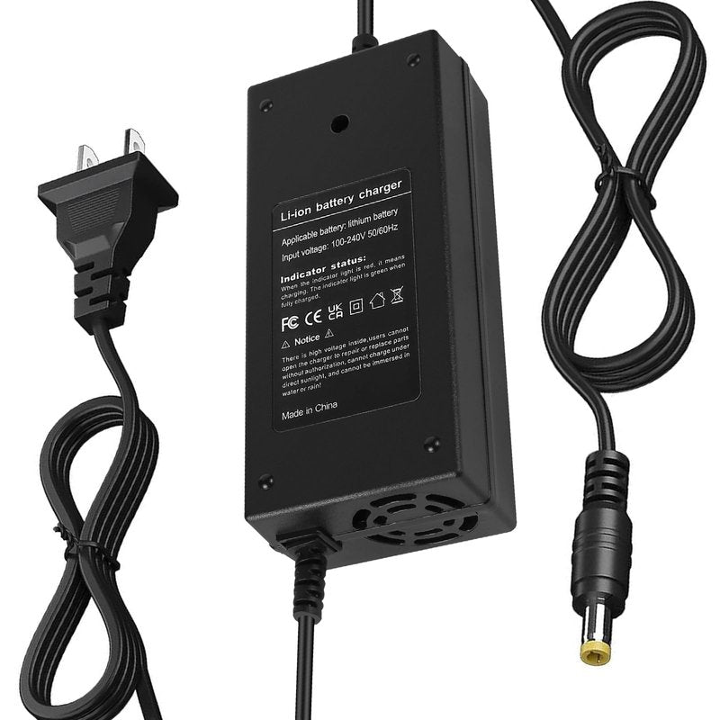 42V 2A Electric Scooter Charger for Hiboy S2 Pro/Lite, S2, KS4, KS4 Pro, NEX, NEX3, NEX5, Max, Max3, Max V2 Kidzone Bumper Car,DC Plug with 5.5 x 2.1 mm / 5.5 x 2.5 mm Tip Port for 36V Lithium Battery