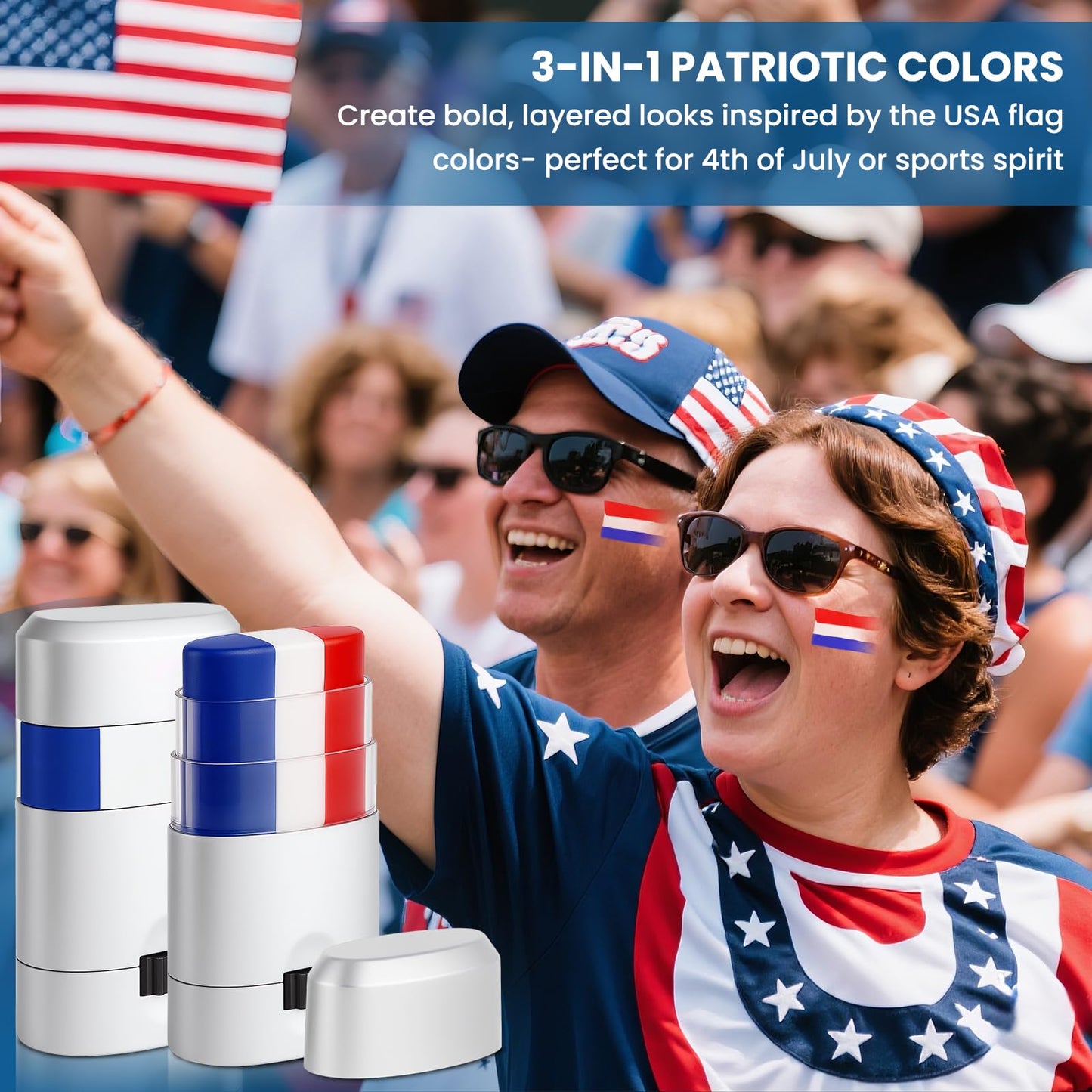 3-Color Face Paint Stick