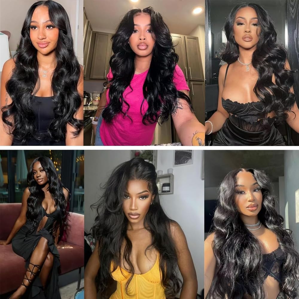 Body Wave Human Hair Bundles Natural Black Body Wave Bundles Unprocessed Brazilian Remy Human Hair Weave Bundle 24 26 28 inch