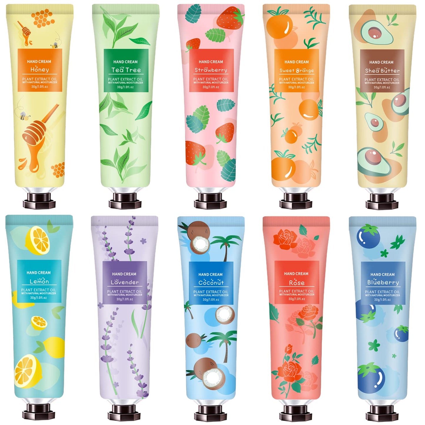 Hand Cream Set - 10 Pack Moisturizing Lotion for Dry Cracked Hands | Ideal Gifts for Women, Teens & Bridesmaids