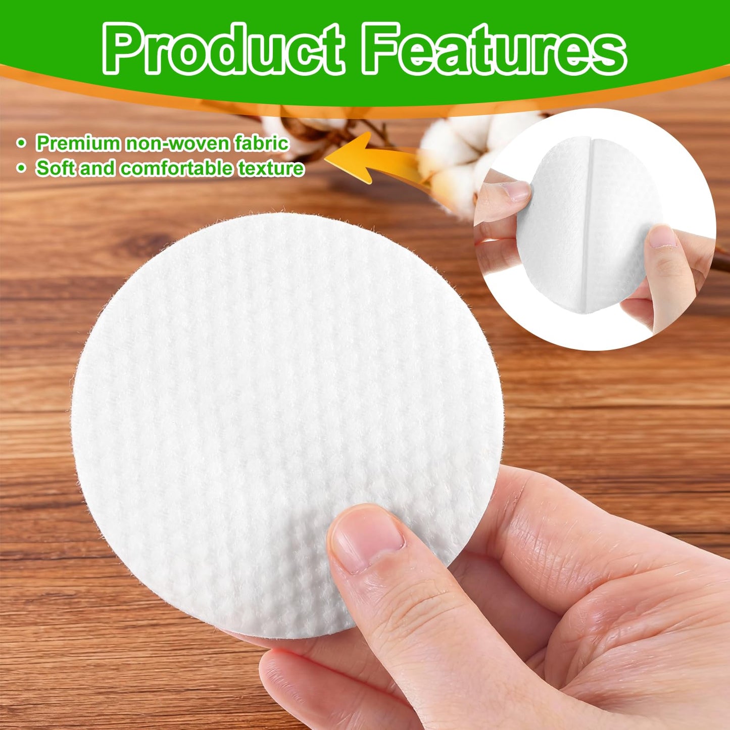 150 Pcs Extra Large Cotton Rounds for face, 3.14" Round Lint-Free Soft Cotton Pads for Makeup Removal, Nail Polish, Cleansing Face and Toner Application Use Wet or Dry