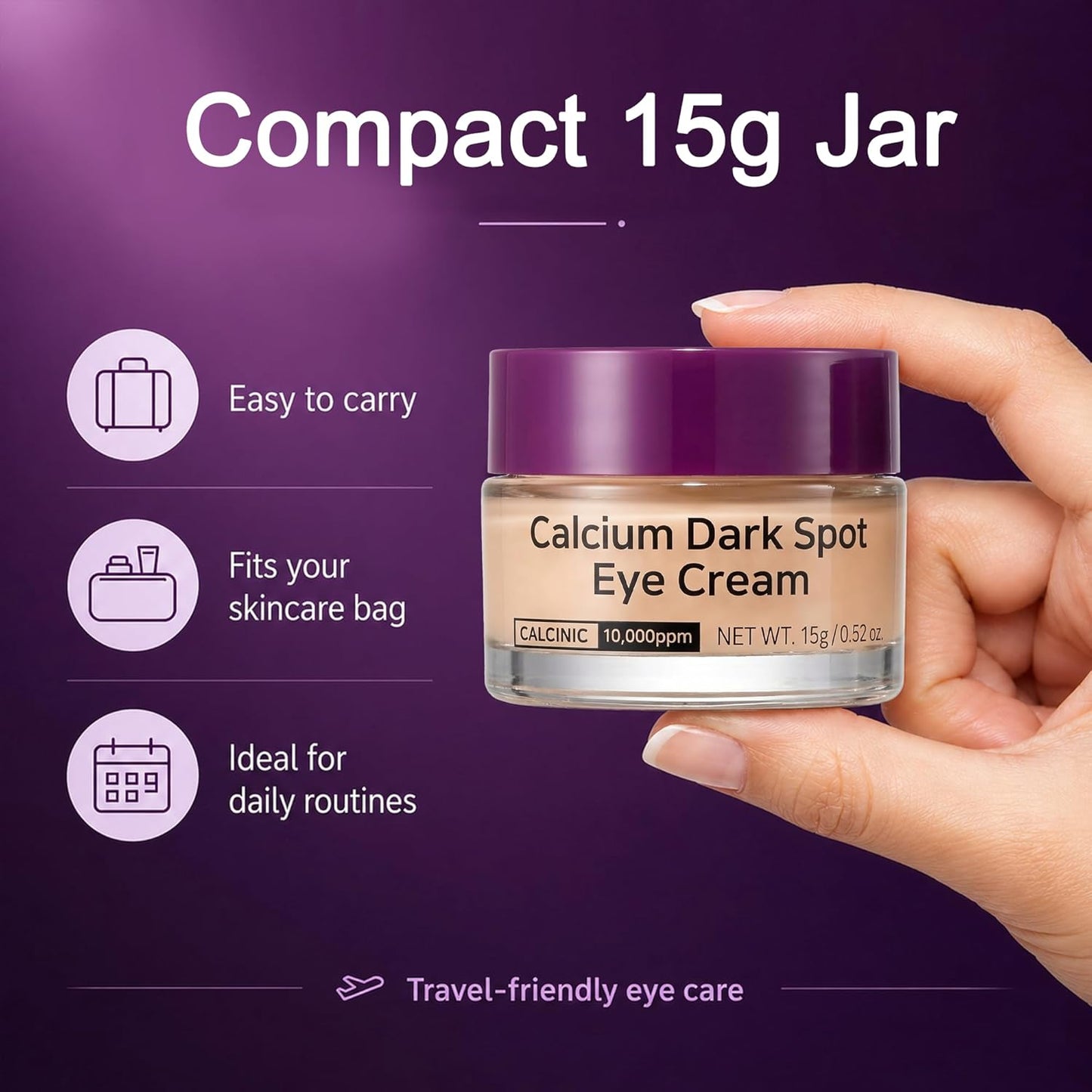 Calcium Dark Spot Eye Cream - Anti-Aging Formula for Dark Circles & Sagging Skin | 2 Pack