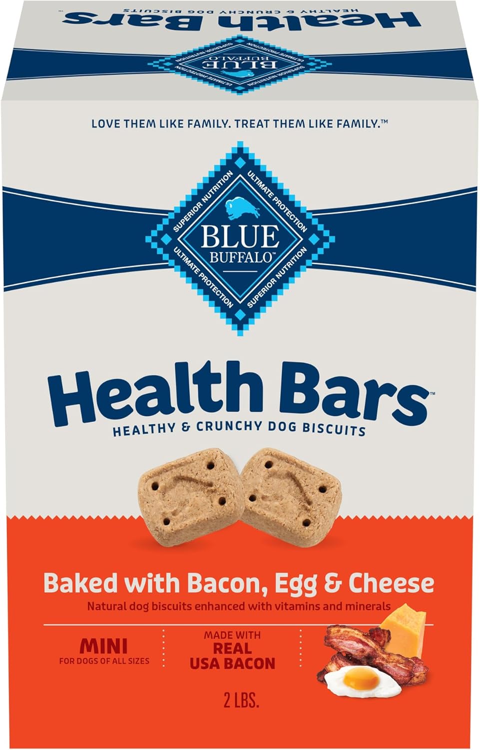 Blue Buffalo Dog Treats - Pumpkin & Cinnamon Crunchy Health Bars | Oven-Baked, Natural Ingredients, 16 oz.