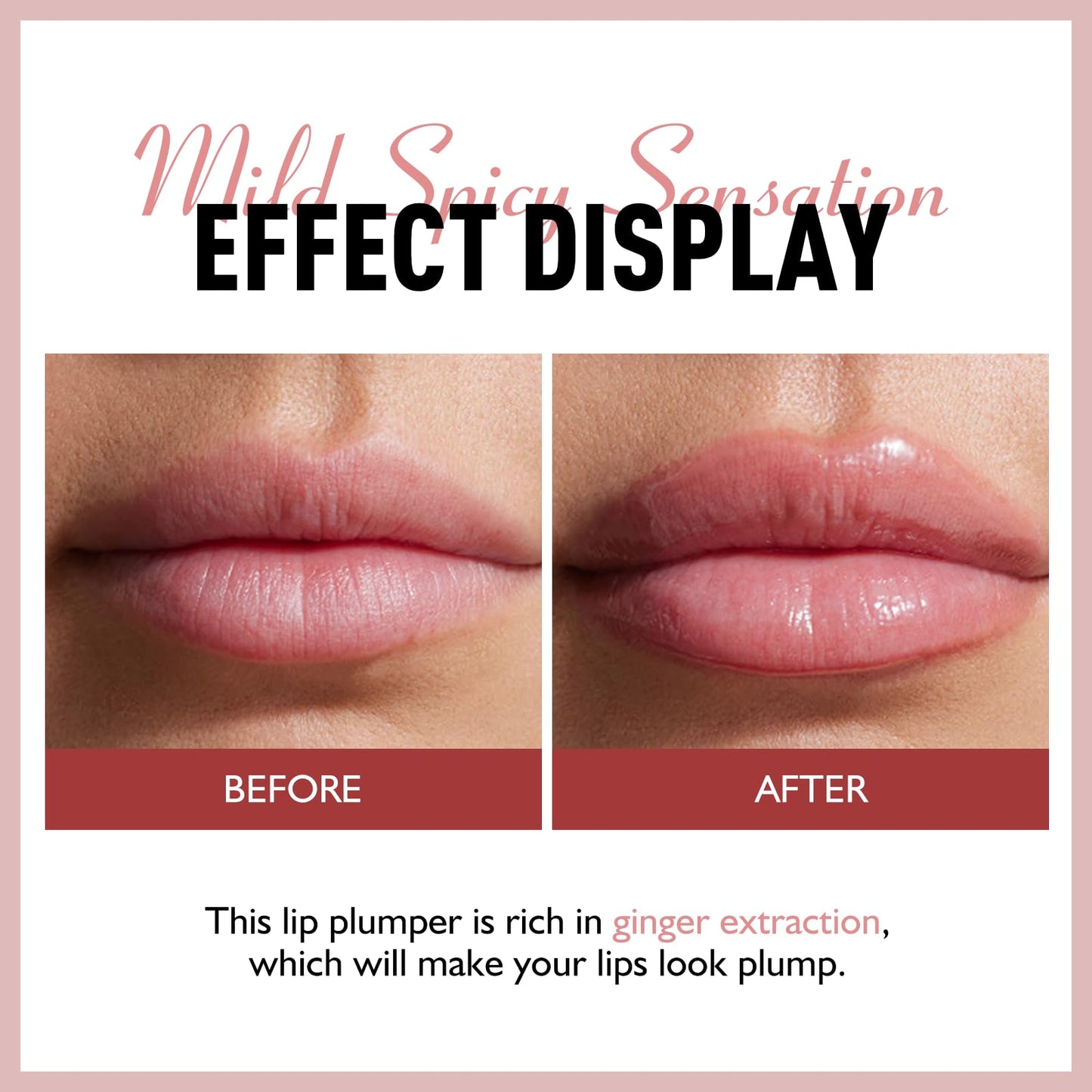 Wugbc Lip kit, Lip Plumper & Lip Liner, Natural Spicy Plumping Lip Gloss Oil Hydrating Lip Combo Glossy Finish Smooth Non-sticky Lip Liner and Gloss Set for Enhancing Lips Appearance