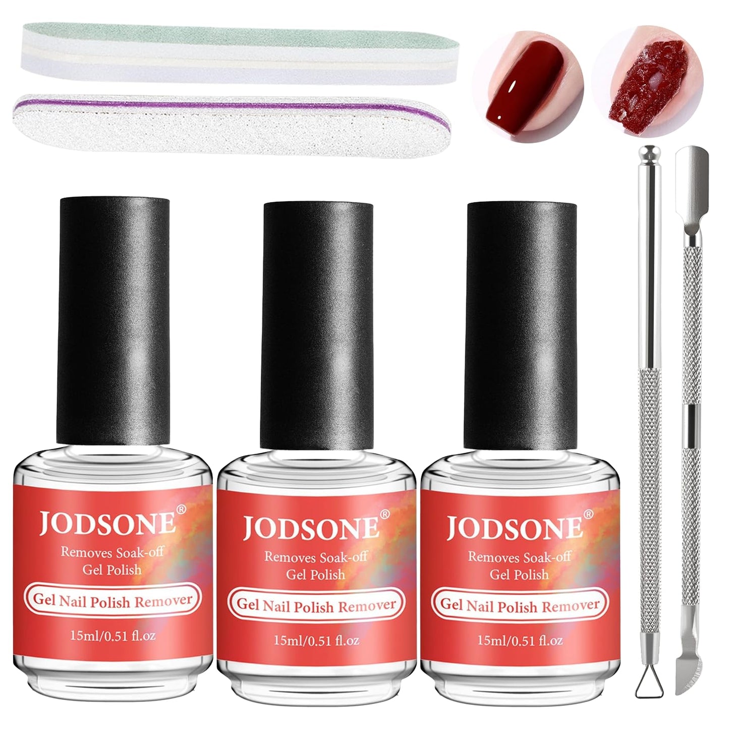 JODSONE Gel Nail Polish Remover - Quick 3-5 Minute Soak-Free Formula | 15ML