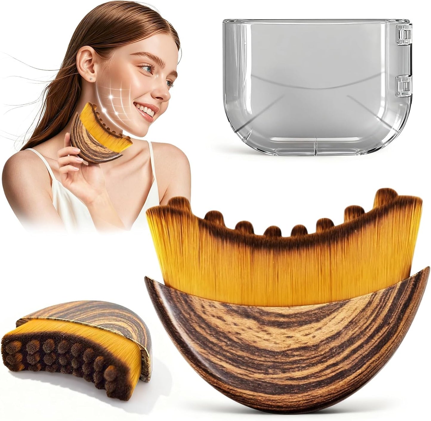 New Lymphatic Contour Face Brush, Lymphatic Drainage Massager for Face,Ergonomically Designed to Fit The Skin Precisely and Relieve Fatigue