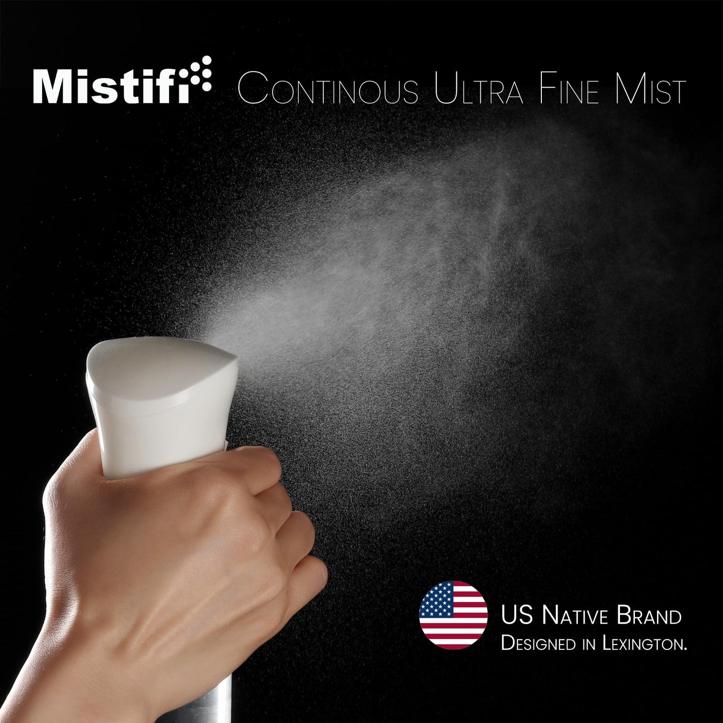 Mistifi Continuous Ultra Fine Mist Spray Bottle (350ml 4Pcs, Transparent bottle)