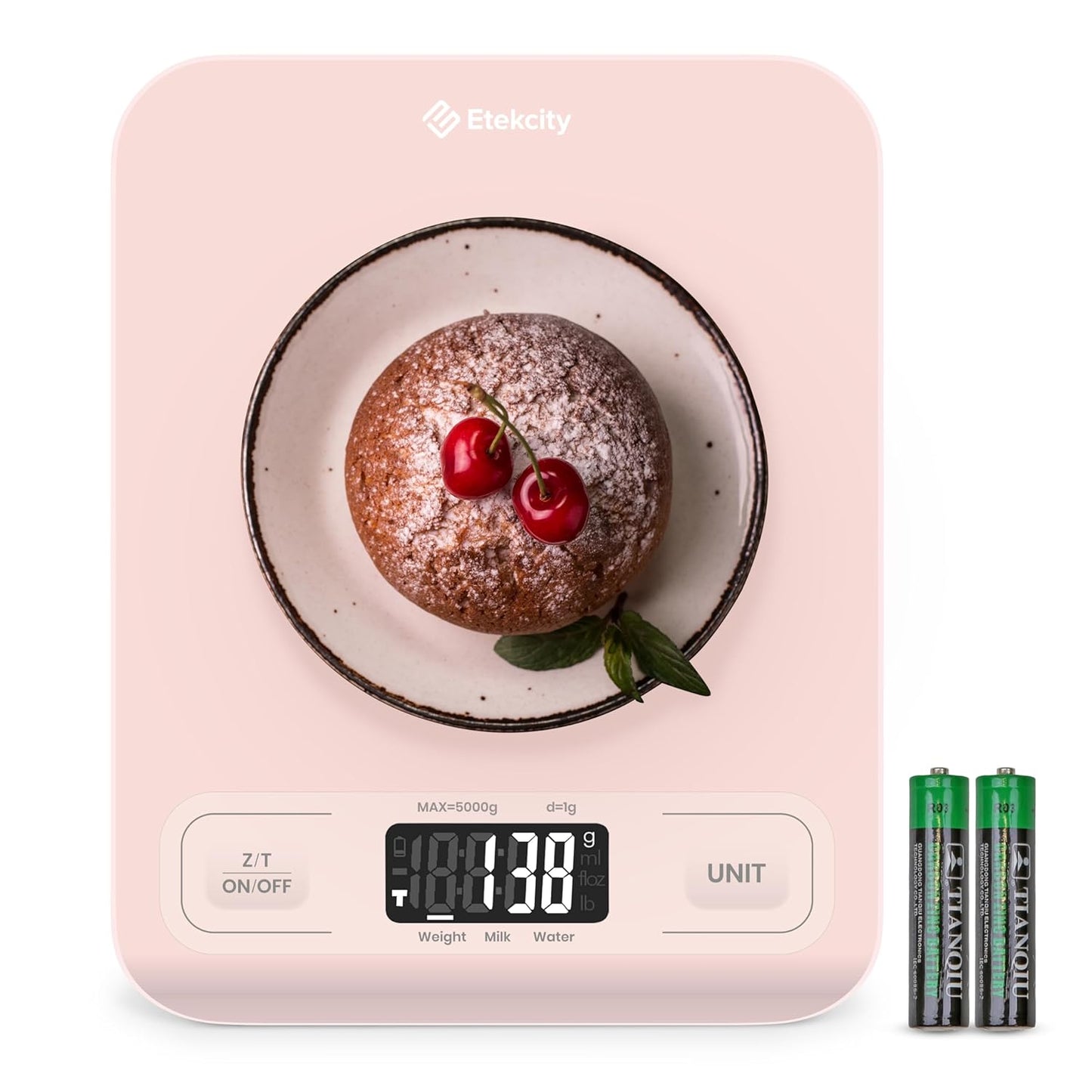 Digital Kitchen Scale - Accurate Grams & Ounces Measurement for Weight Loss, Baking & Meal Prep | Medium 304 Stainless Steel