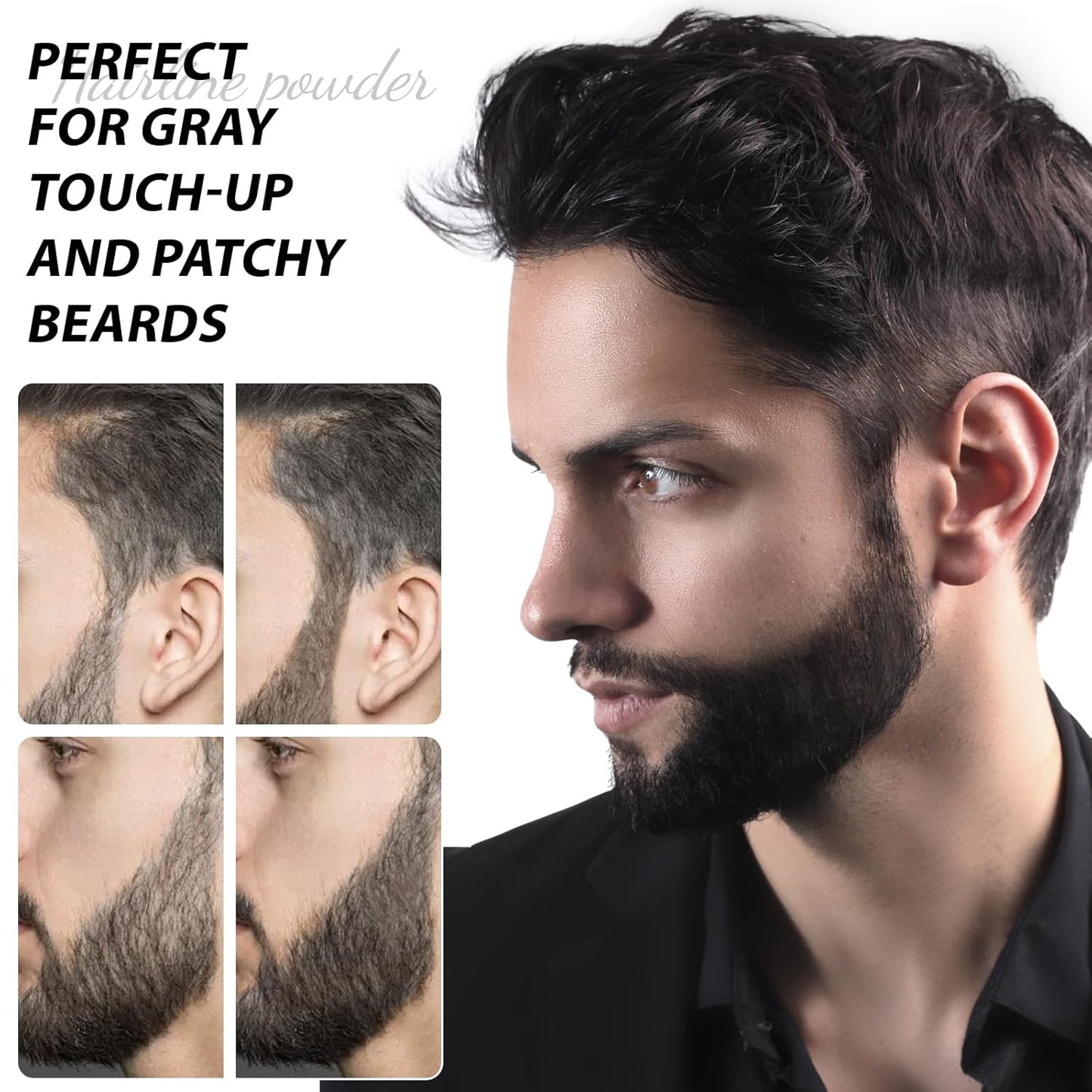 Hairline Powder for Women & Men - Root Touch Up for Thinning, Gray Hair & Bald Spots | 2 Pack, White