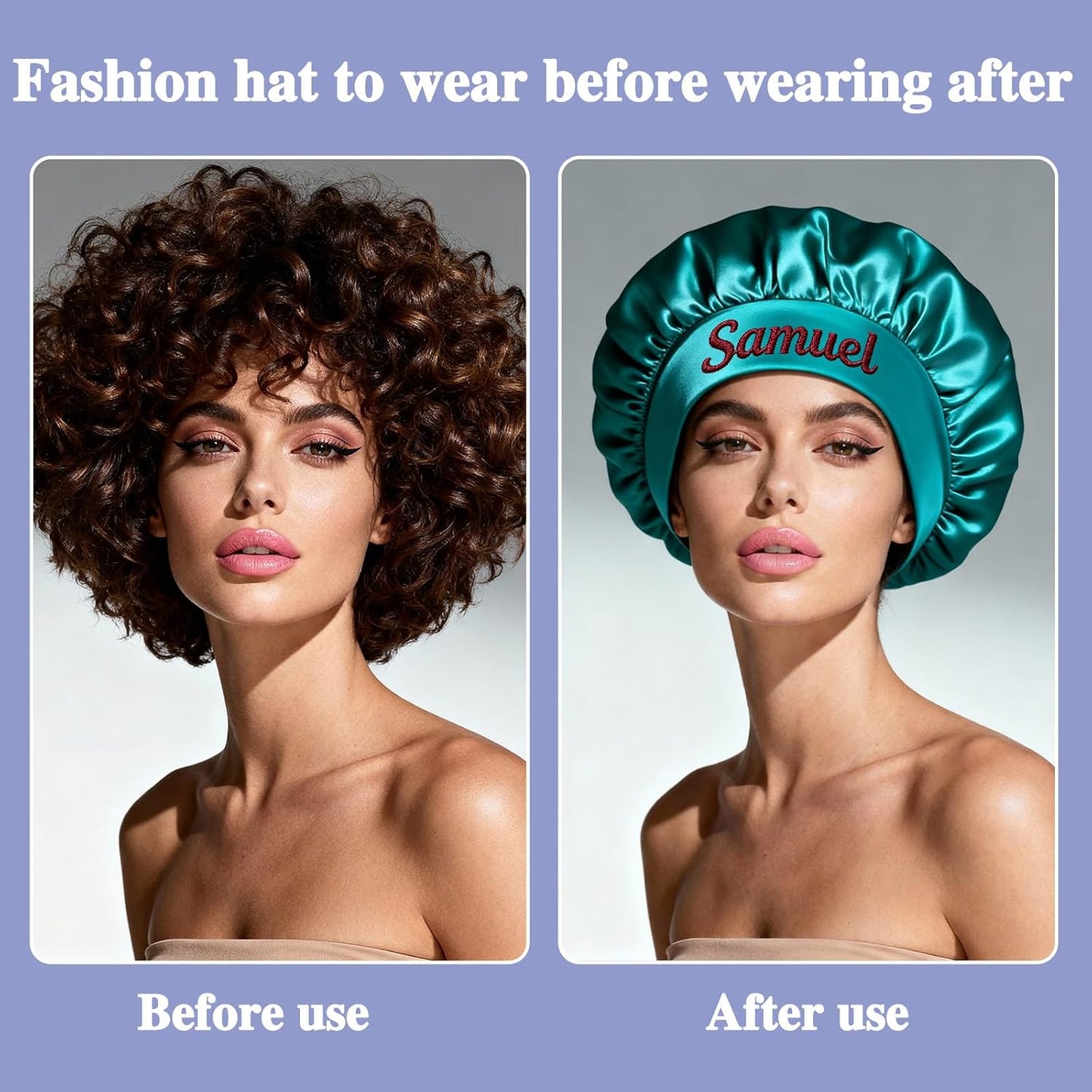 Custom Silk Bonnet - Satin Hair Cover for Sleeping | Perfect for Curly & Braided Hair