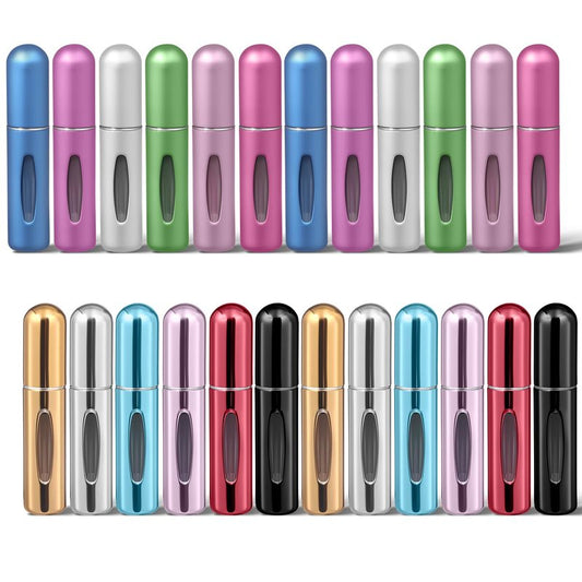 Sghgcvjjf 24pcs Travel Perfume Bottle Refillable,0.16oz/5ml Mini Perfume Atomizer,Small Size Portable Refillable Perfume Bottle for Travel,Shopping, Work.Multicolor to Choose