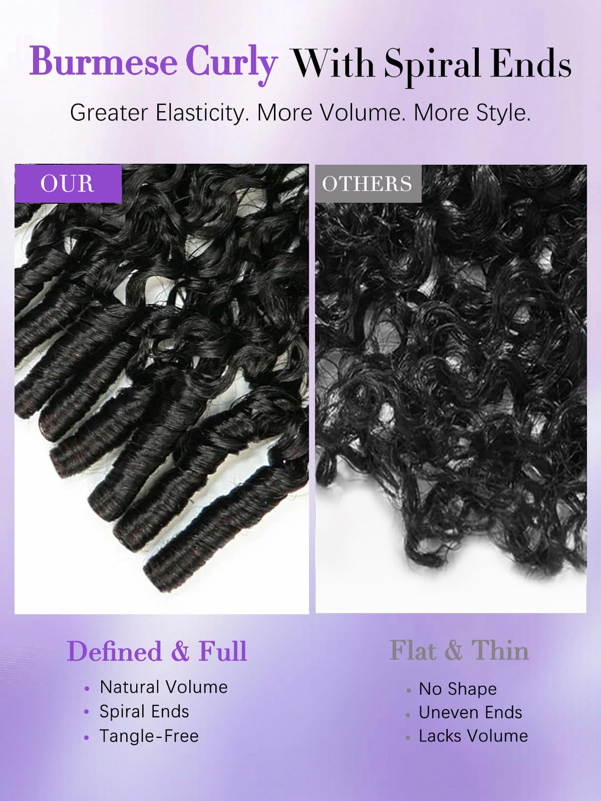 Legendhair Burmese Curly Half Wig Human Hair 18 Inch 180% Density Wear and Go Glueless Wig with Drawstring Spiral Curly Ends 3 in 1 Flip Over Headband Wig Beginner Friendly for Black Women