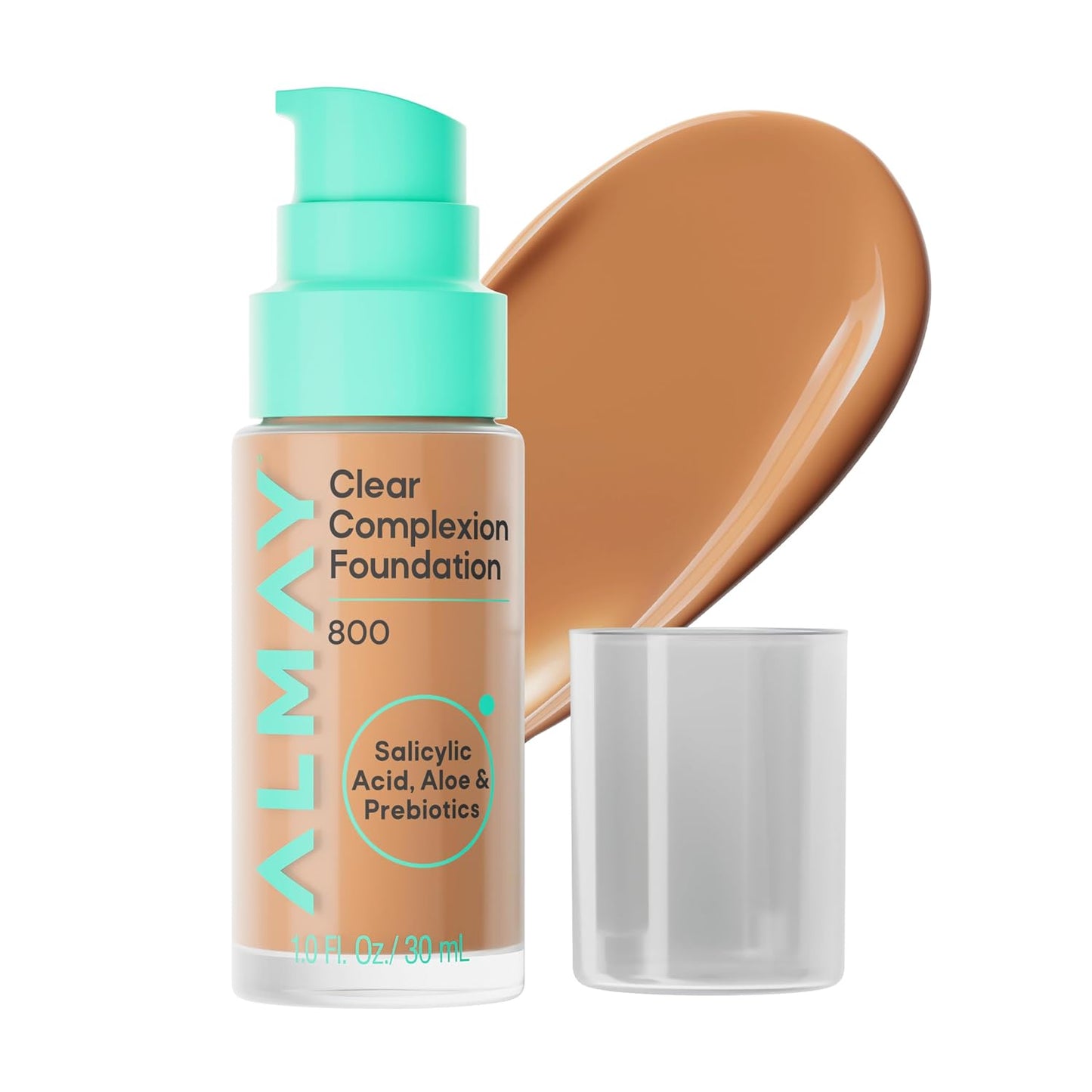Almay Clear Complexion Foundation - Oil-Free Makeup for Acne-Prone Skin | Buildable Coverage, Soft-Matte Finish, 1 fl oz