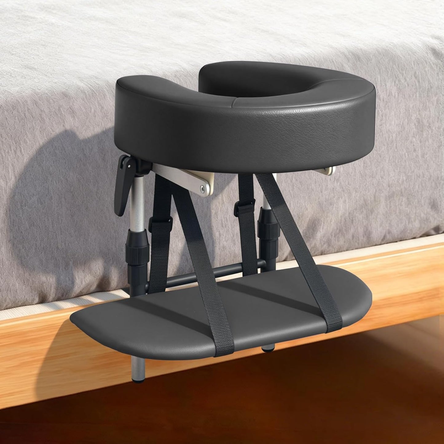 Universal Face Cradle Cushion - Bed Massage Head Holder for Mattresses 5.5-17.7 Inches | Black