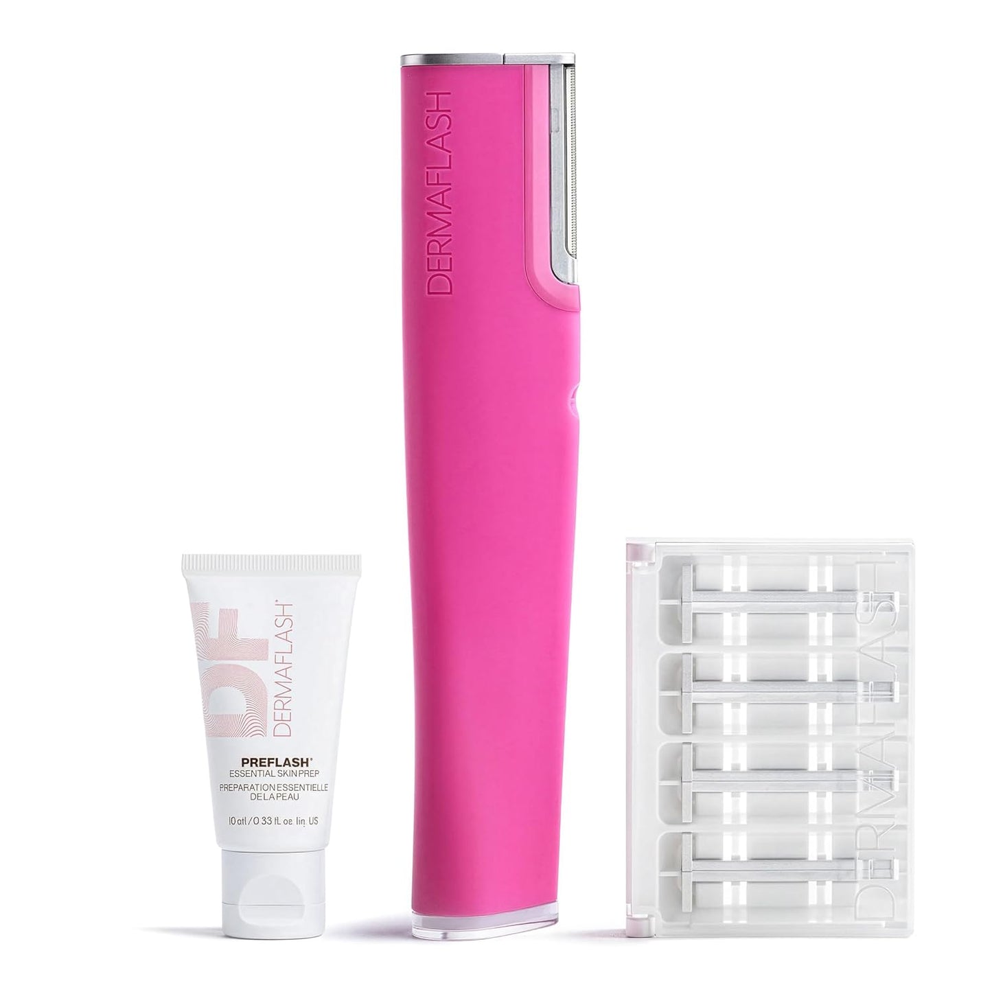 DERMAFLASH Luxe+ Sonic Dermaplaning Tool - Face Peach Fuzz Removal & Exfoliation | Anti-Aging Benefits