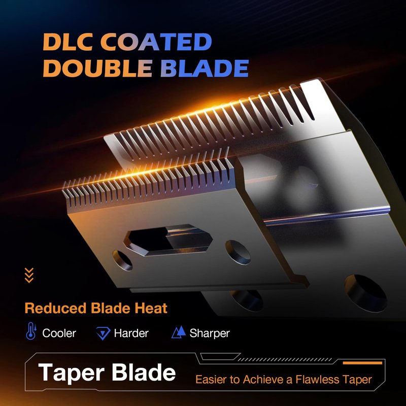 Hair Clippers Professional for Men- High Torque Brushless Motor with Diamond-Like Carbon Coating Ceramic Blade, Mens Cordless Hair Clippers Set for Barbers with Charging Base