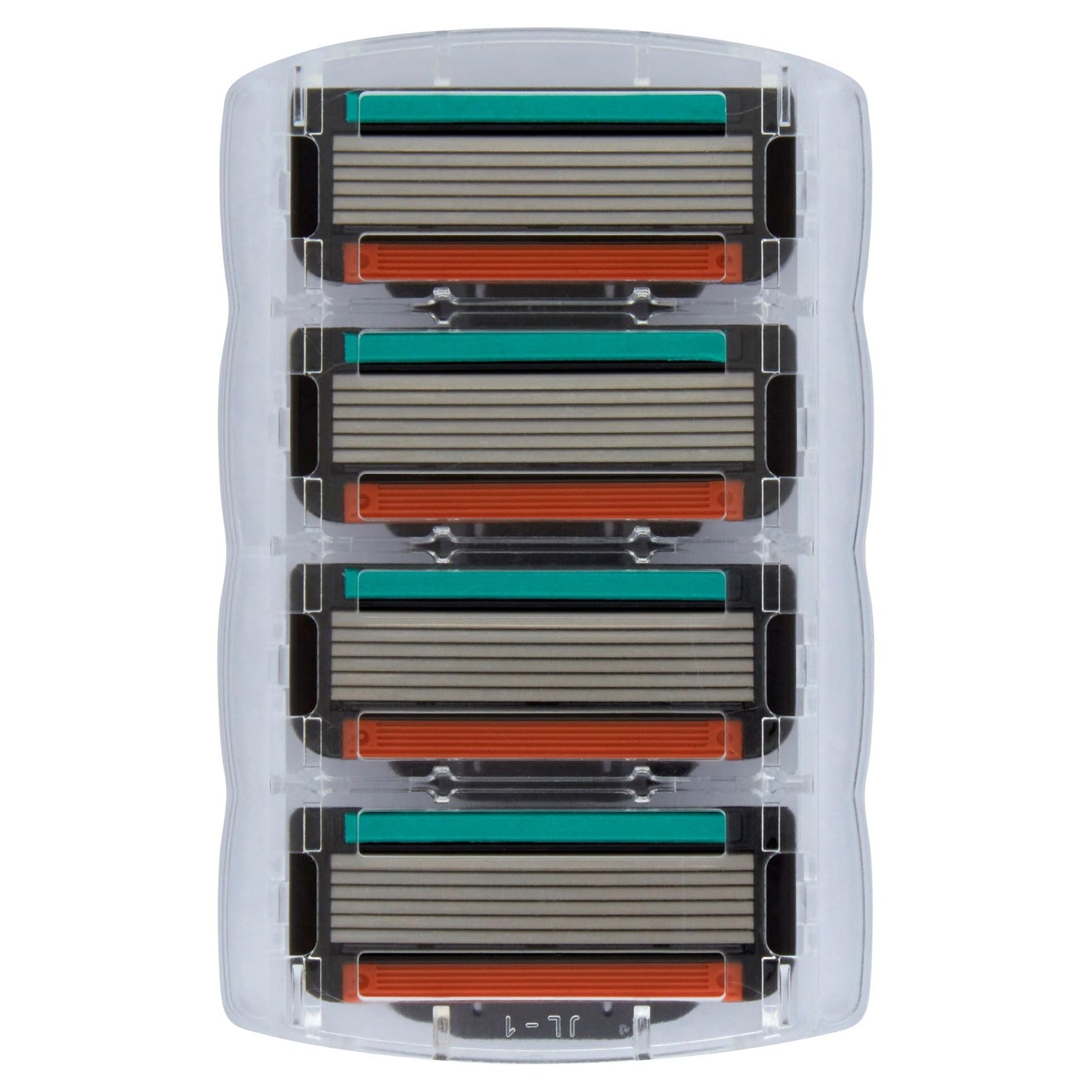Jack the Barber 6-Blade Razor Cartridge Refills, Nano-Coated Stainless Steel, Vitamin E and Aloe Vera Lubricating Strips, 4-Pack