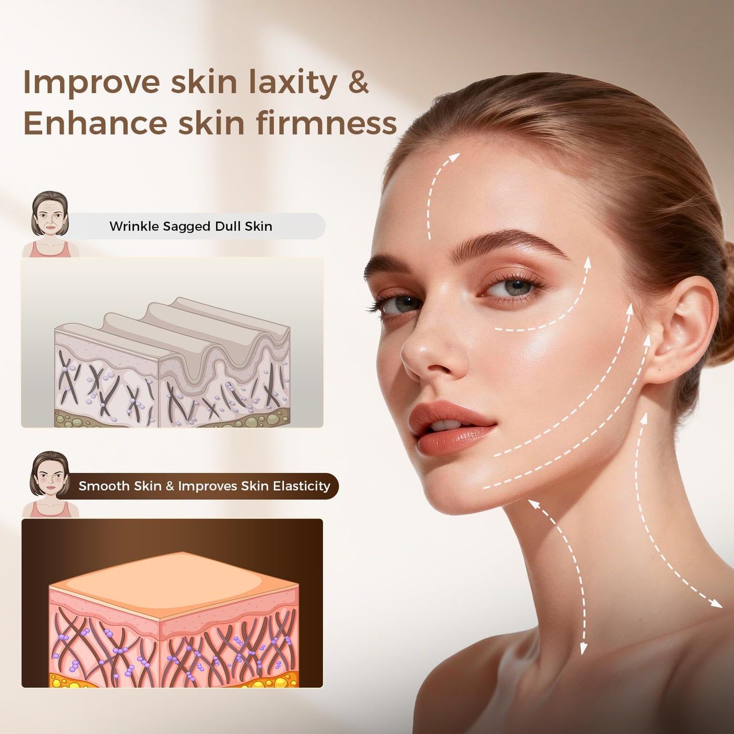 FyneLook Microcurrent Facial Device with Red Light Therapy, Cooling Skin Tightening Device for Lifting & Firming, 4 Modes & 9 Levels Puffiness Skincare Tool