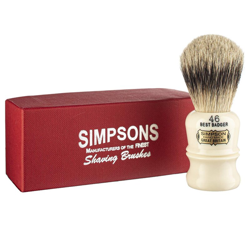 Simpson Berkeley 46 Best Badger Shaving Brush - Handmade British Shaving Brush for Men - Premium Quality by Simpson Shaving Brushes (Berkeley 46 Best Badger)