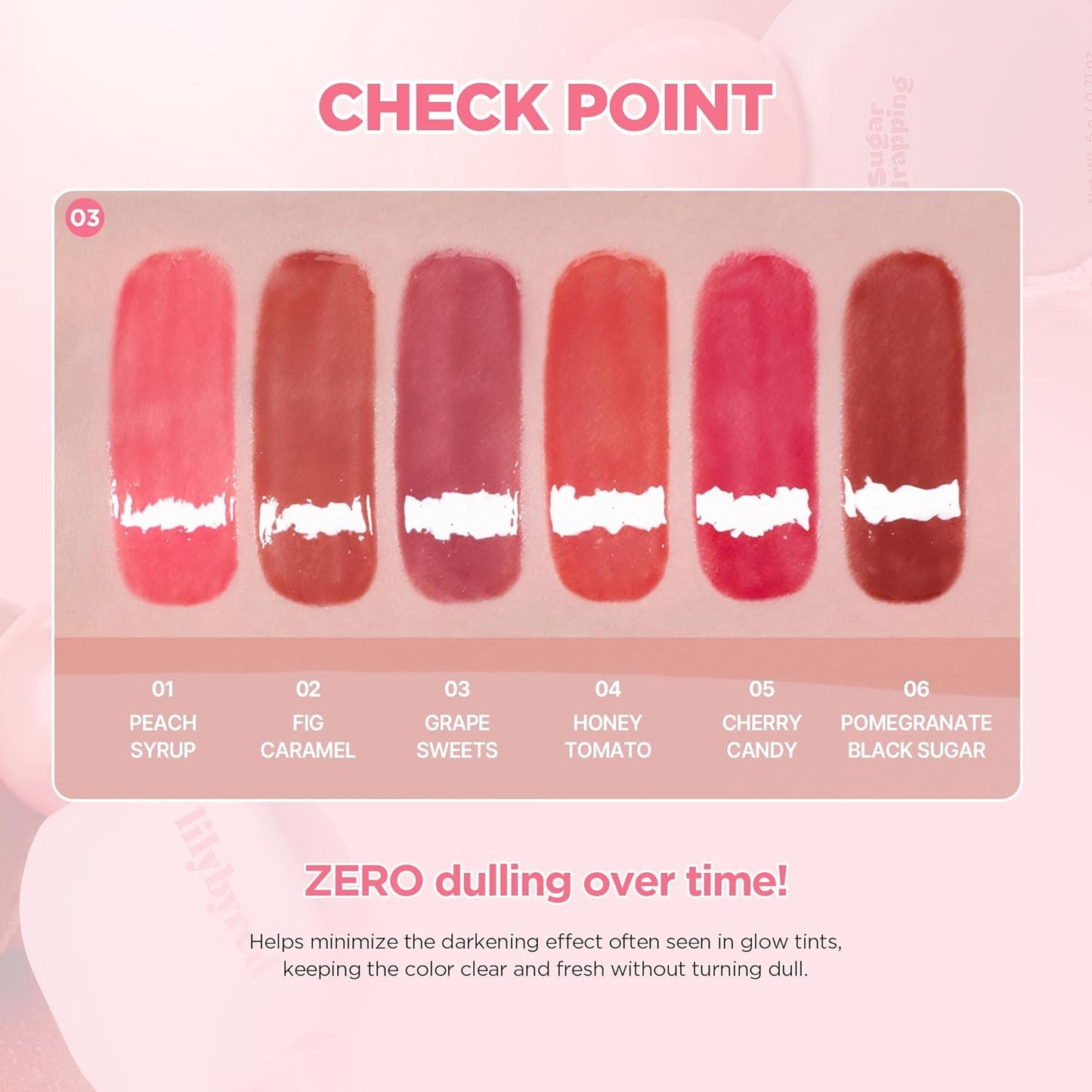 Lilybyred Sugar Wrapping Tint Gloss - Korean Lip Stain, Ceramide-Infused, Lightweight & Non-Sticky | 0.21 oz, 01 Peach Syrup