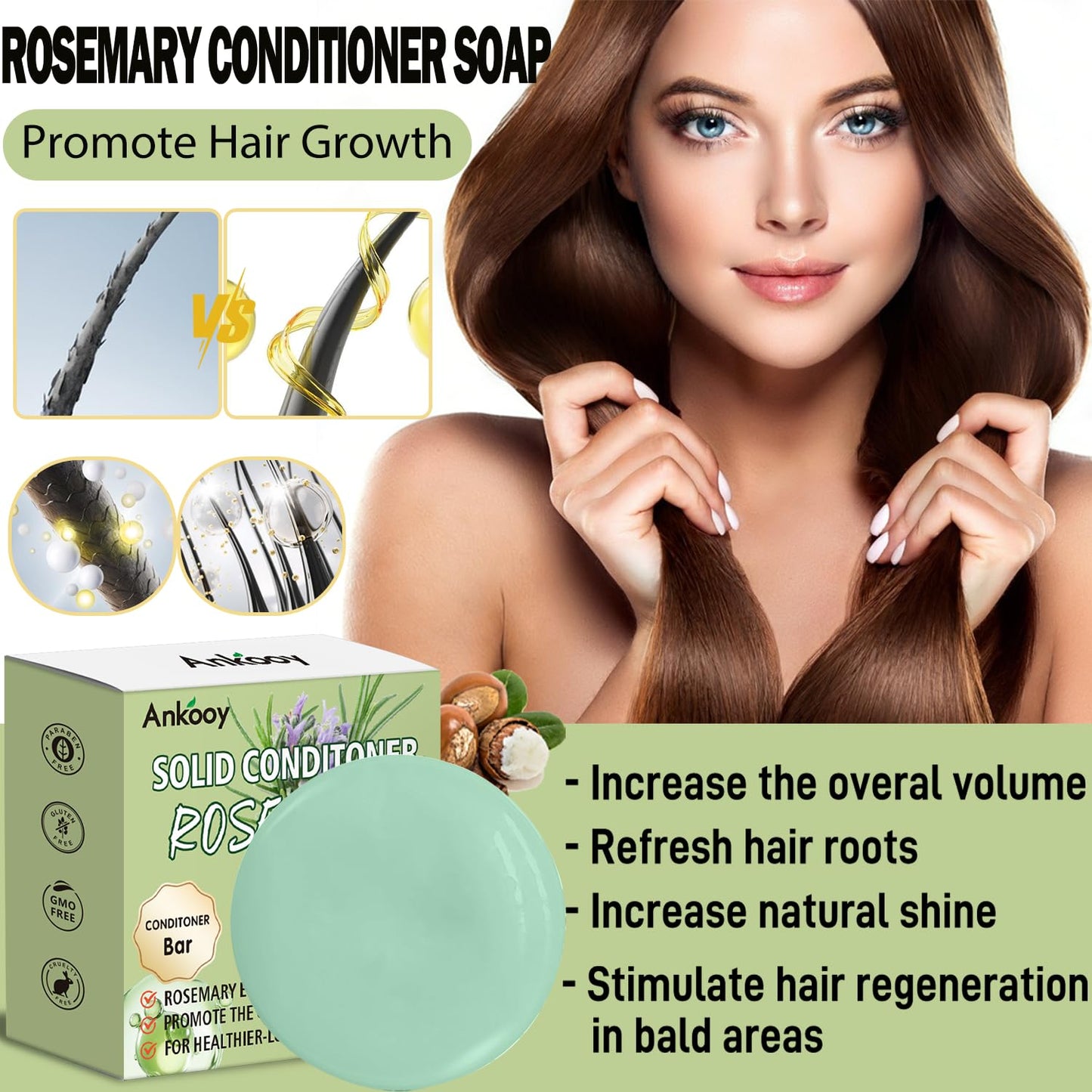Rosemary Oil Shampoo and Conditioner Set | Hair Growth, Thickening & Volumizing - 2 Pack