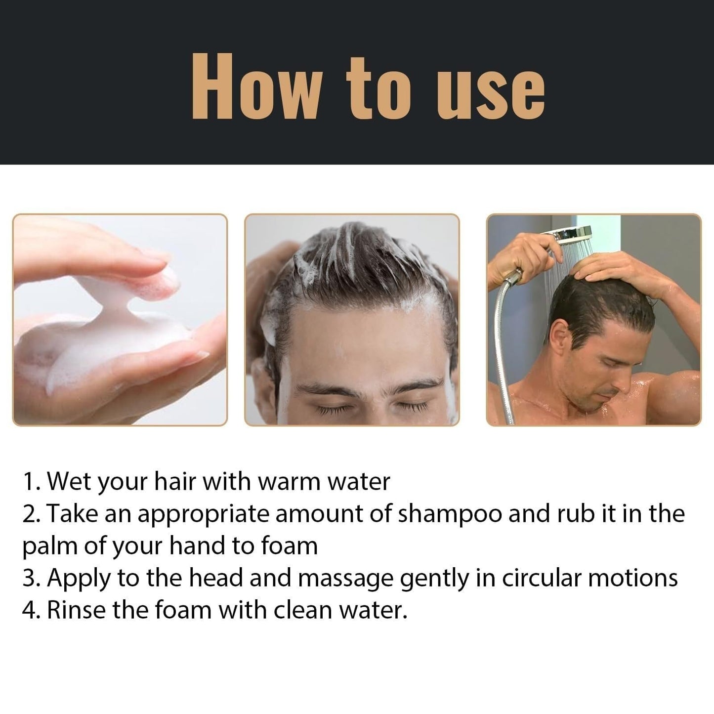 YUUCANGH Root Activator Shampoo for Men, Anti-Hair Loss Natural Formula