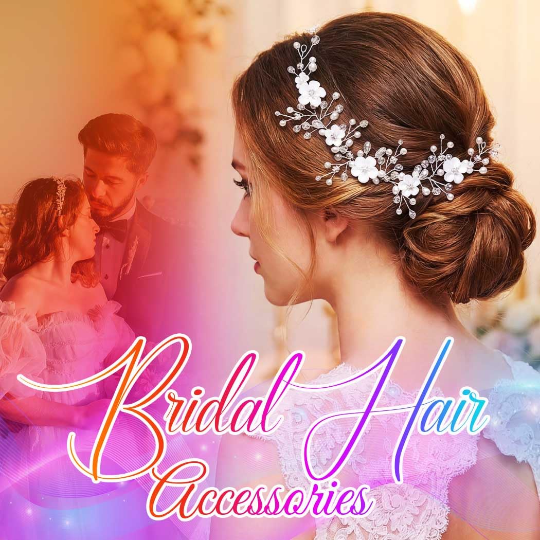 Unicra Silver Pearl Hair Vine Bridal Headpieces Flower Wedding Hair Accessories for Brides and Women (Silver)