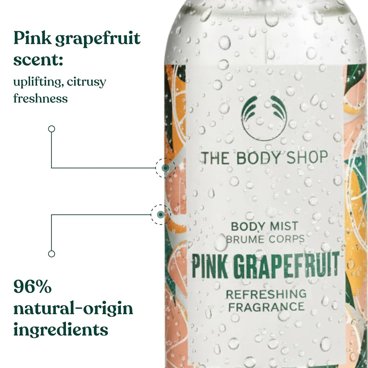 Pink Grapefruit Body Mist - Paraben-Free Body Spray | 3.3 Fl. Oz.