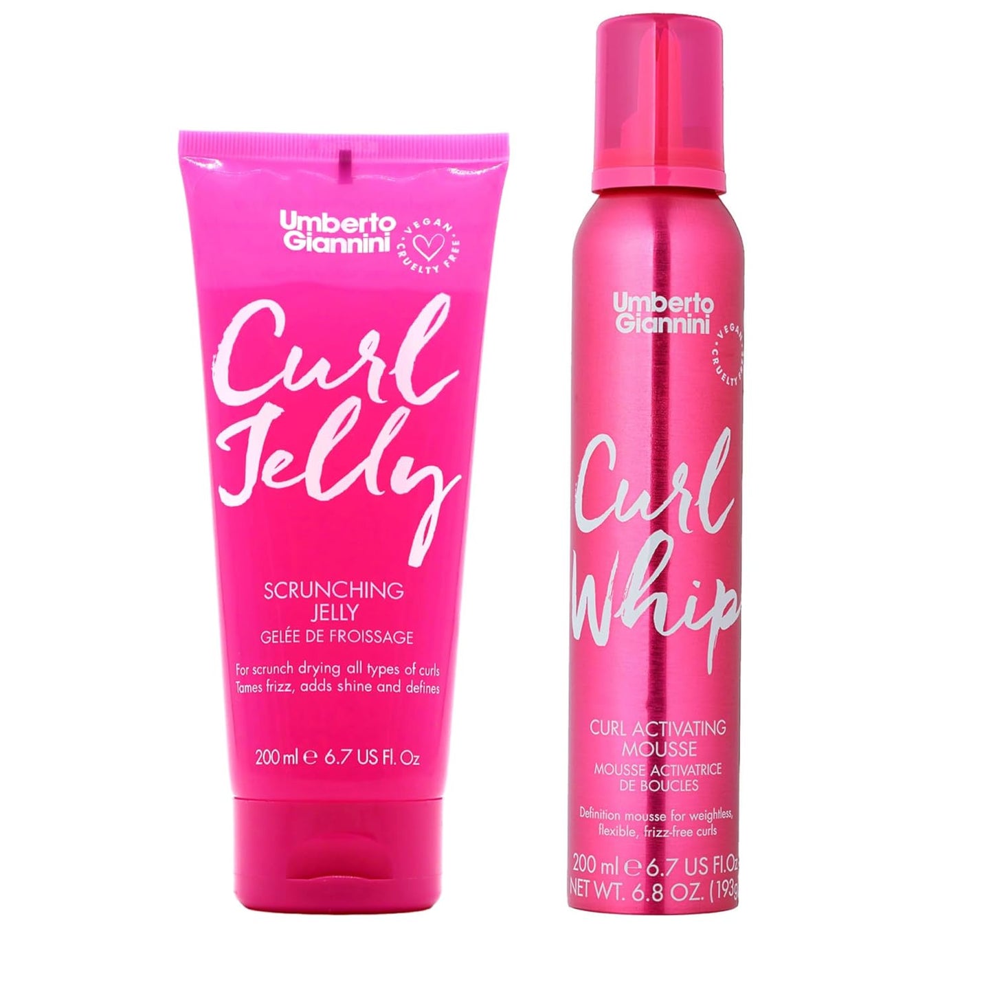 Umberto Giannini Banana Jelly Styling Gel - Strong Hold Curl & Slick Back Gel for Curly Hair | Anti-Frizz, Vegan, 200ml