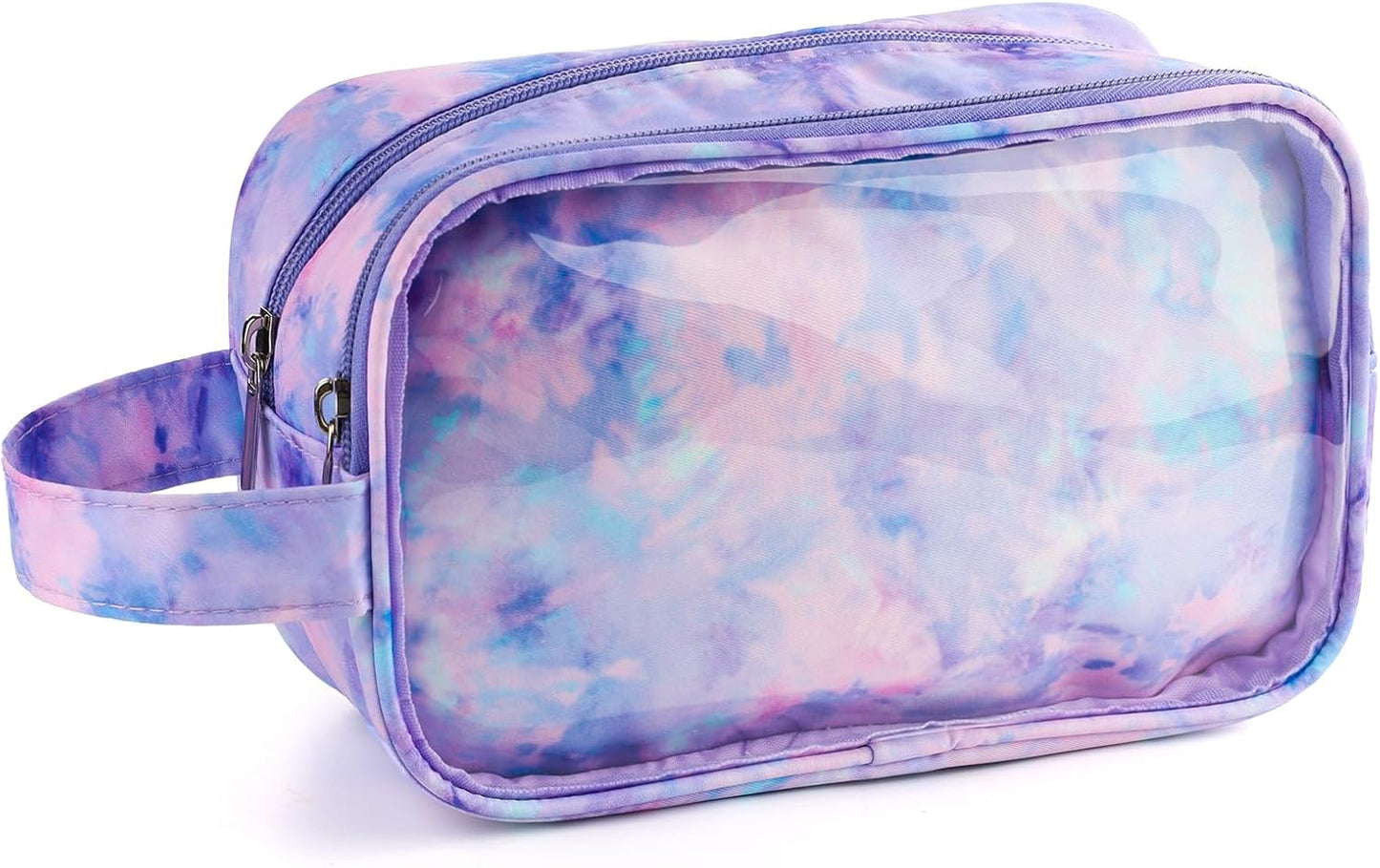 Kids Toiletry Bag - Waterproof Hanging Travel Organizer for Boys | Blue Soccer Balls Design