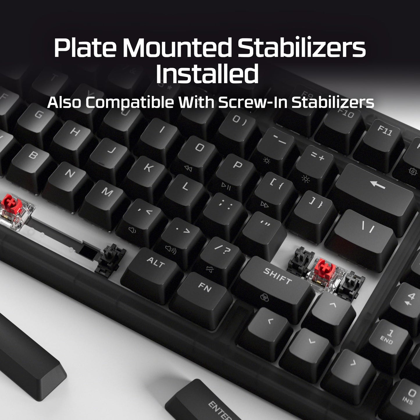 HyperX Origins 2 1800 – Gaming Keyboard, PC, Swappable Housing, Hotswap Switches, High Profile, 1800 Layout, 8k Polling, Adjustable Angle, Mechanical Switches