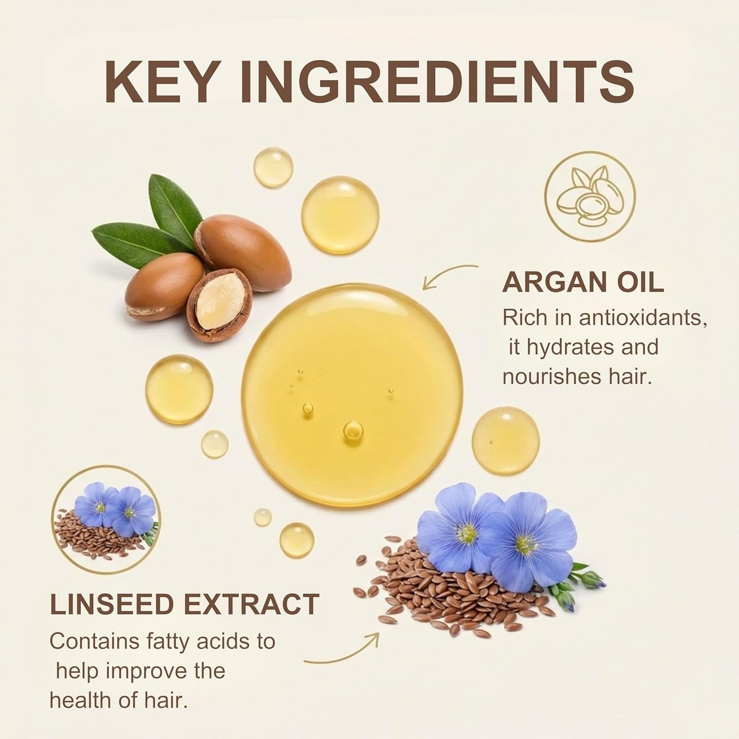 Moroccan Argan Oil - Nourishing Hair Oil for Curly, Dry & Damaged Hair | 3.4 Fl Oz Treatment