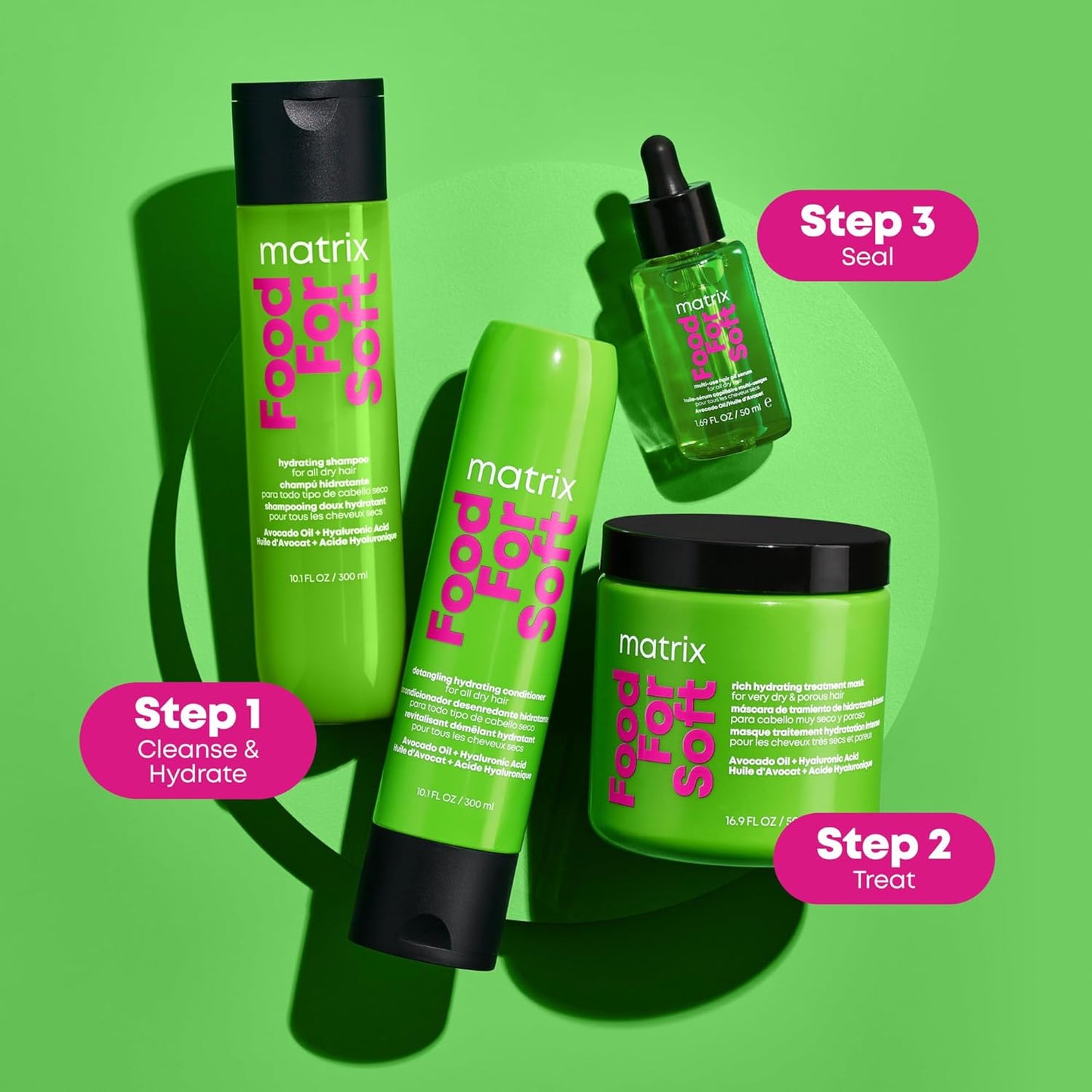 MATRIX Hydrating Hair Mask - Avocado Oil & Hyaluronic Acid for Dry, Brittle Hair | Adds Shine & Softness
