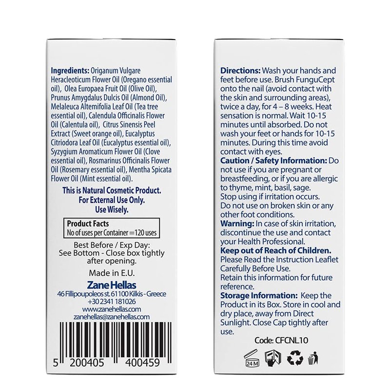 FunguCept Nail Solution - Treat Discolored, Thickened Nails | 0.33 oz (10ml)