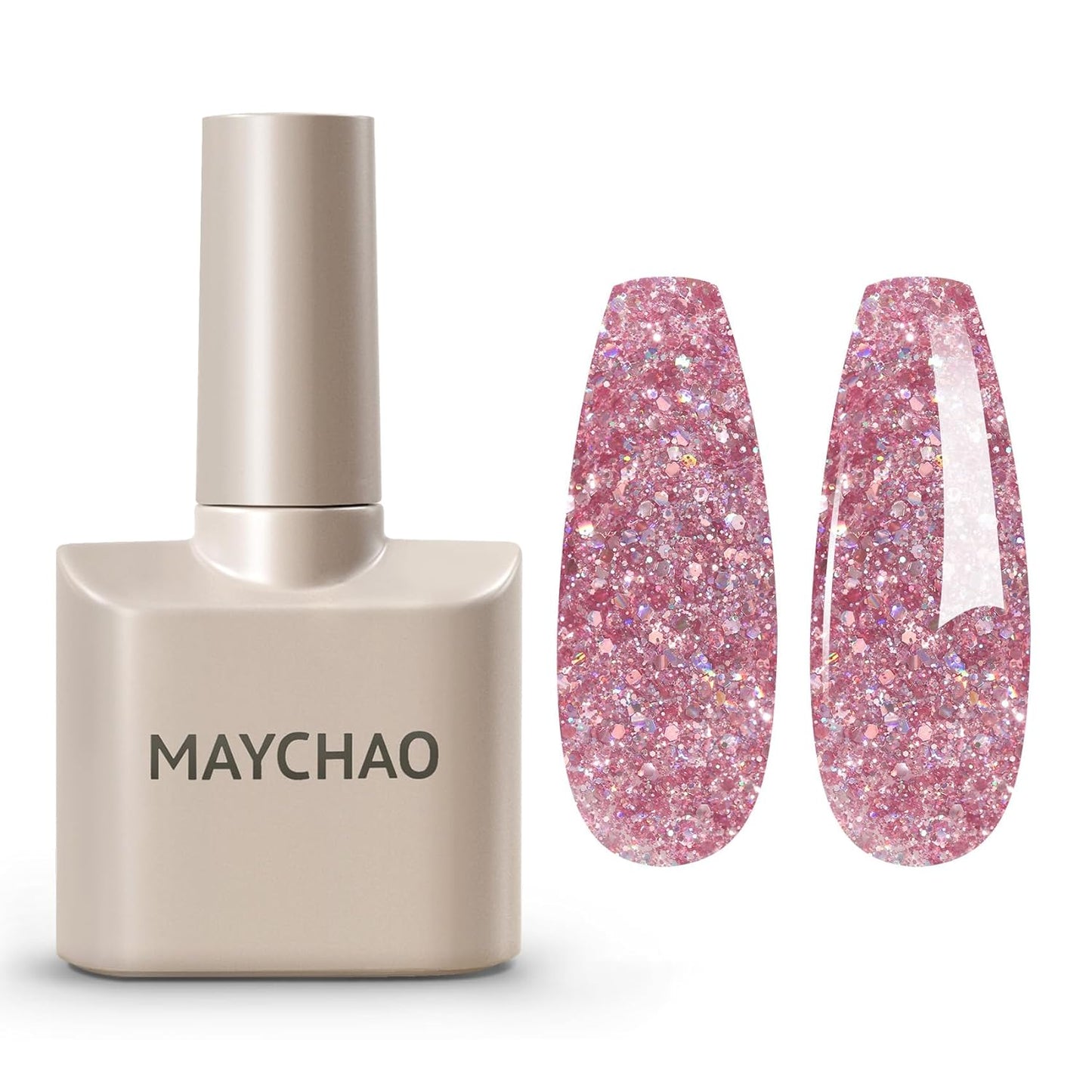 Light Pink Gel Nail Polish - 15ML Soak Off UV/LED for DIY Nail Art | Peach Pink Color, 0.5 OZ