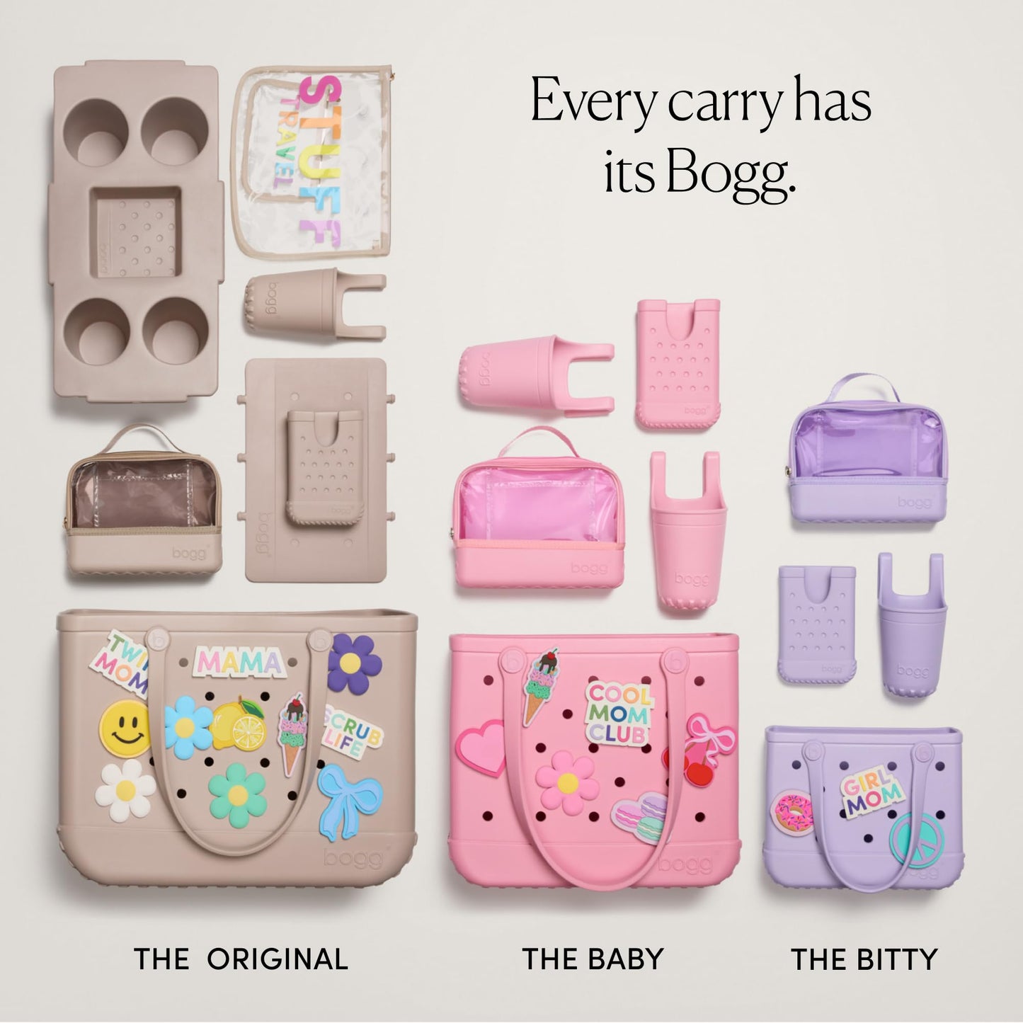 BOGG BAG Original Large Tote – 19” x 14” x 9” – Durable, Washable, Tip-proof – Beach, Pool, Boat, Work, Sports (Carolina on My Mind)