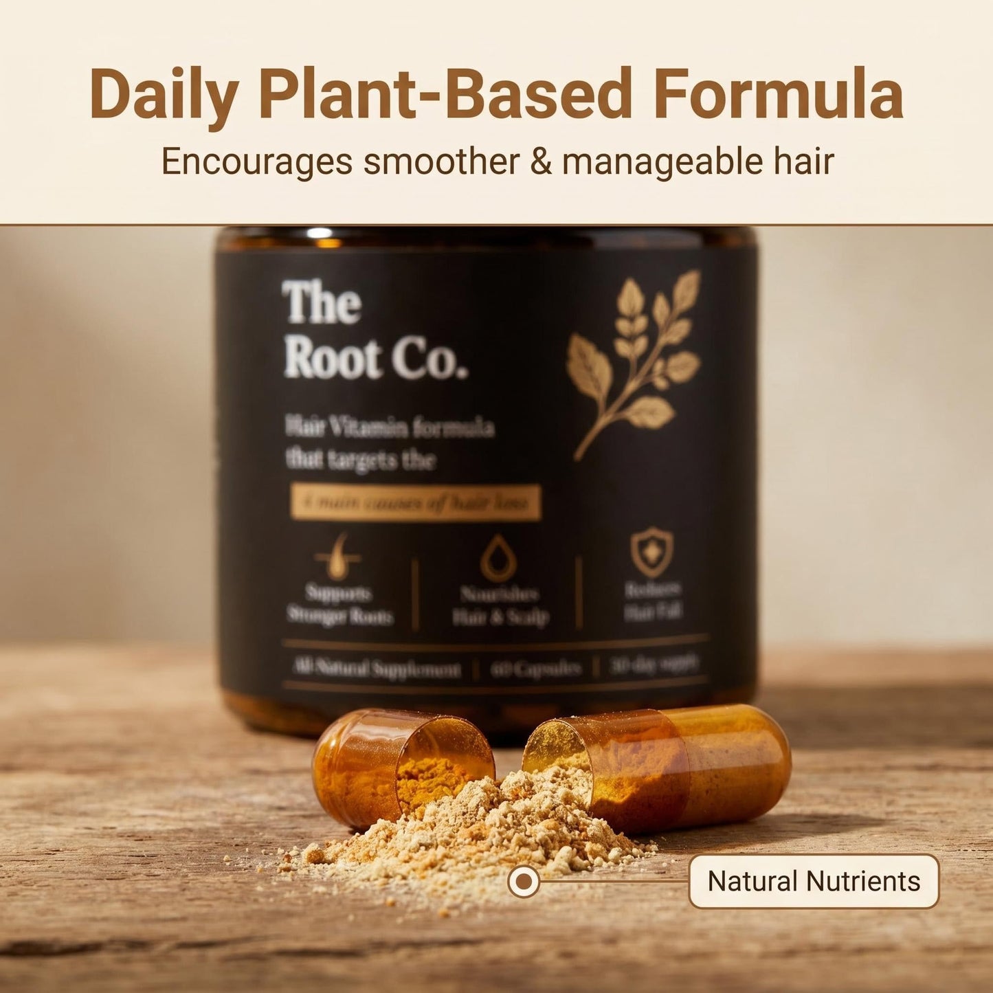 Breakthrough Hair Vitamins, Hair Vitamins for Women, Zinc, Magnesium B3, and B5,Hair Growth Supplements, Increasing Nutrient and Oxygen Delivery to Starving Follicles - 60 Capsules