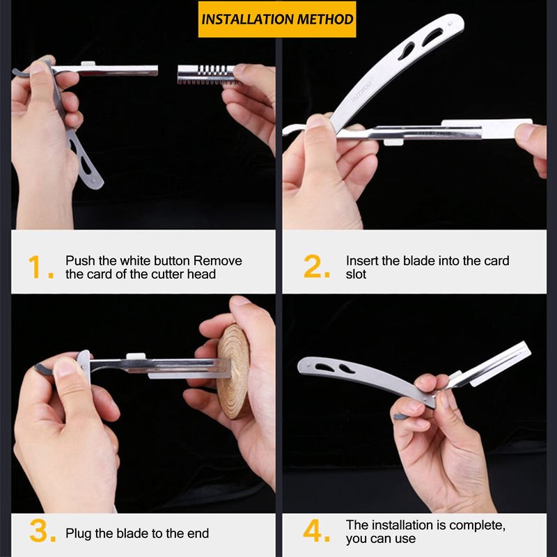 100 Pieces Orgexi Razor Blades, 1 Knife Holder, Eyebrow Razor, Single Edge Razor Blades, Straight Razors for Men & Women - Easy to Use and Clean