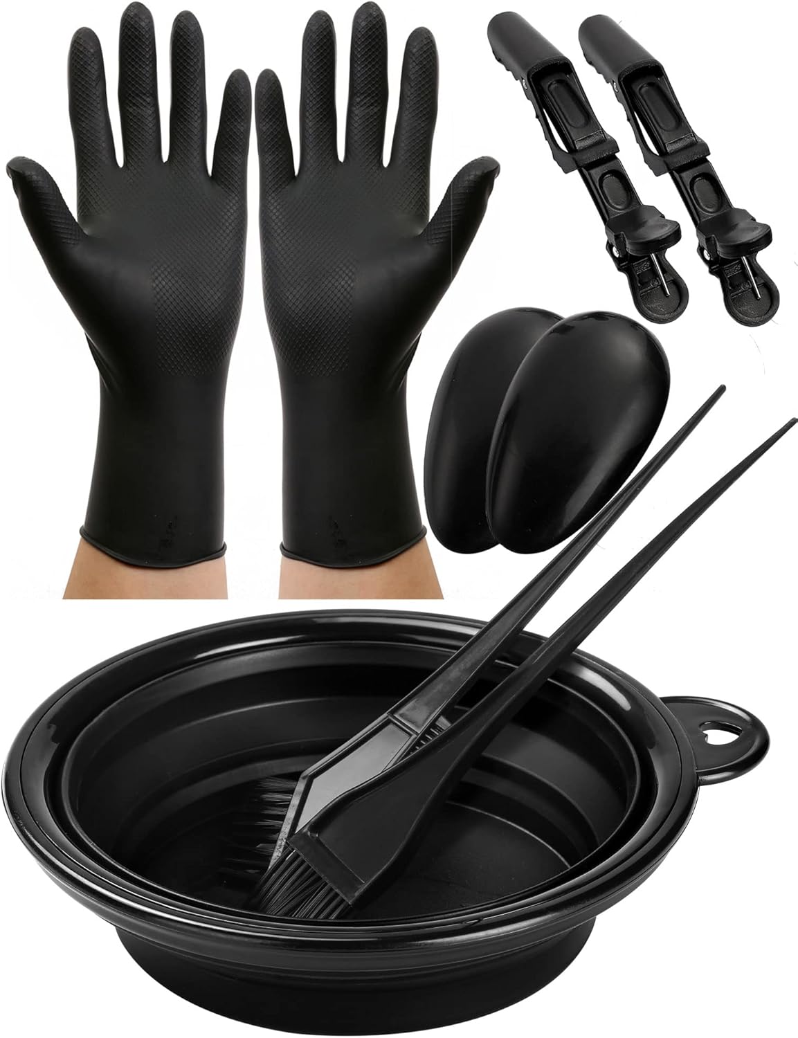 Professional Salon Hair Coloring Dyeing Kit - 19 Pcs with Brush, Bowl & Clips | Complete Hair Dye Tools