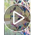 Purple Magnolia Stained Glass Window Film | Static Cling Privacy Decor