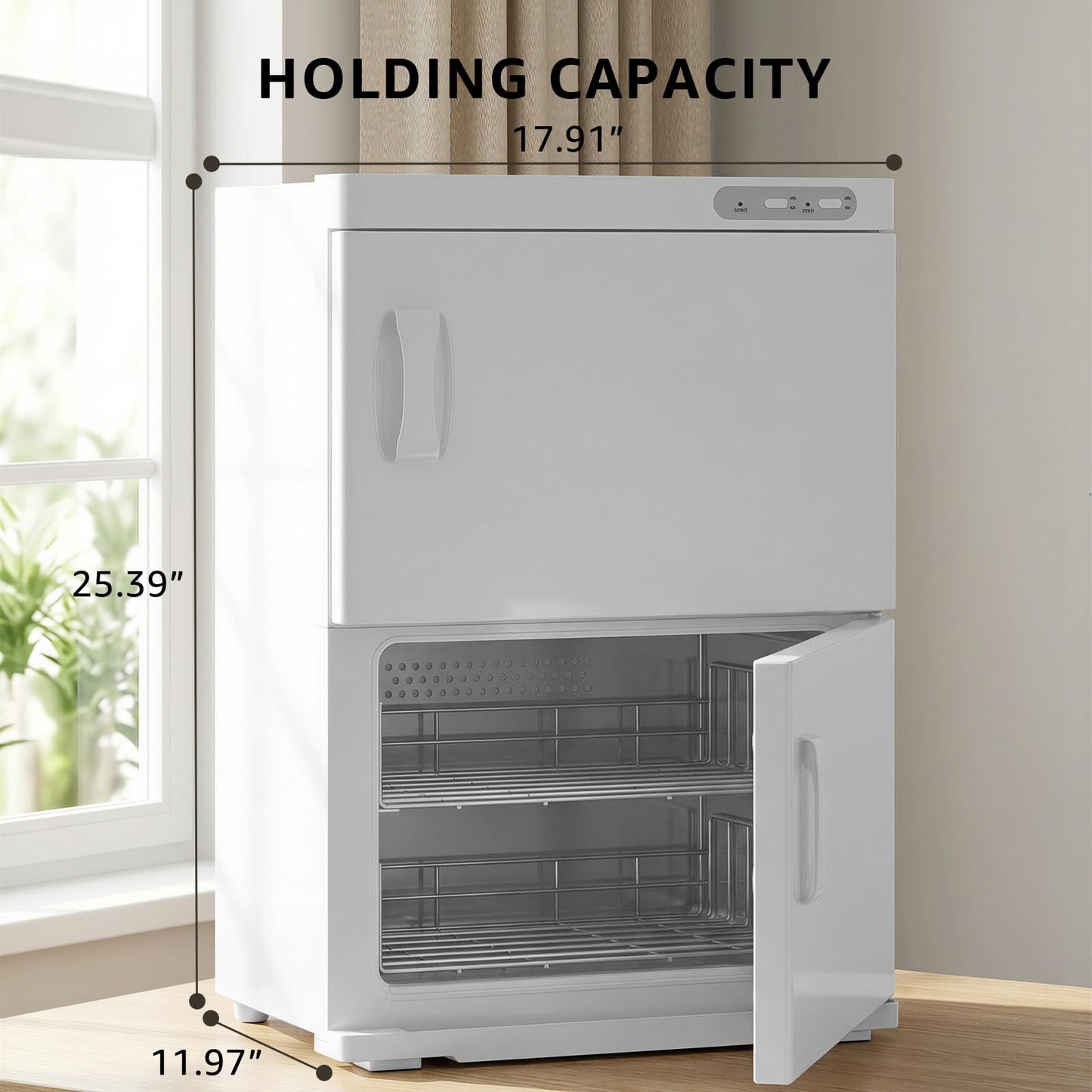 TABU 46L Hot Towel Warmer, Extra Large Towel Heater Cabinet, White