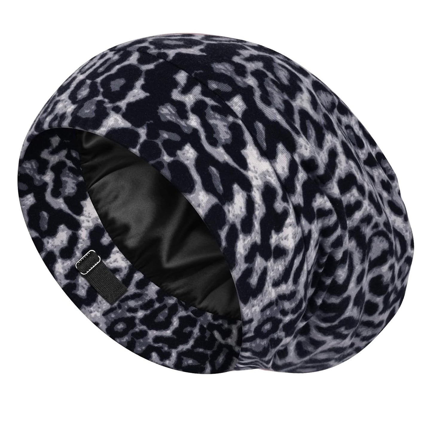 LULUSILK 100% Mulberry Silk Bonnet - Anti-Frizz Sleep Cap for Curly Hair | Black, Single Pack