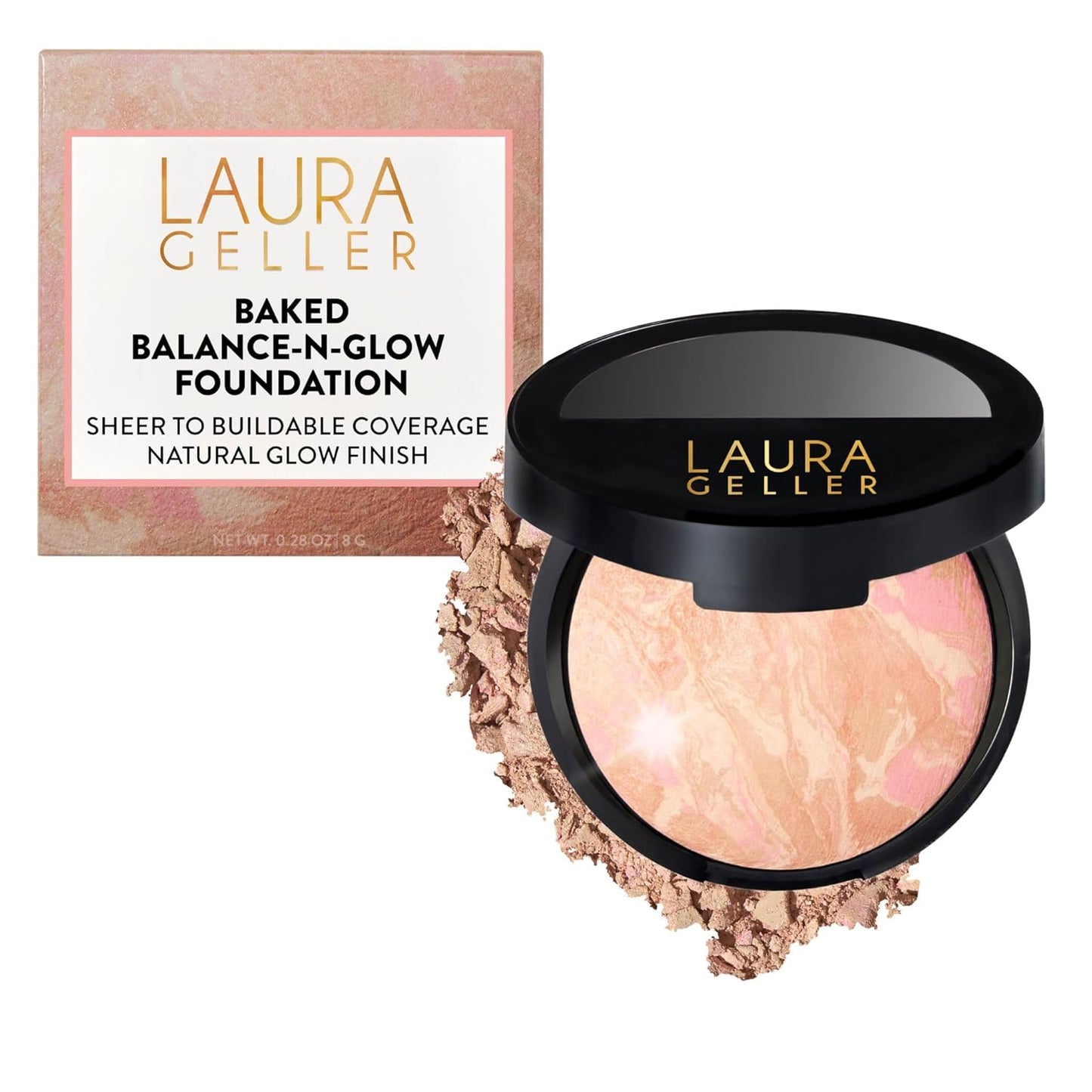 Laura Geller Baked Balance-N-Glow Foundation - Illuminating, Buildable Sheer to Light Coverage | Fair Shade