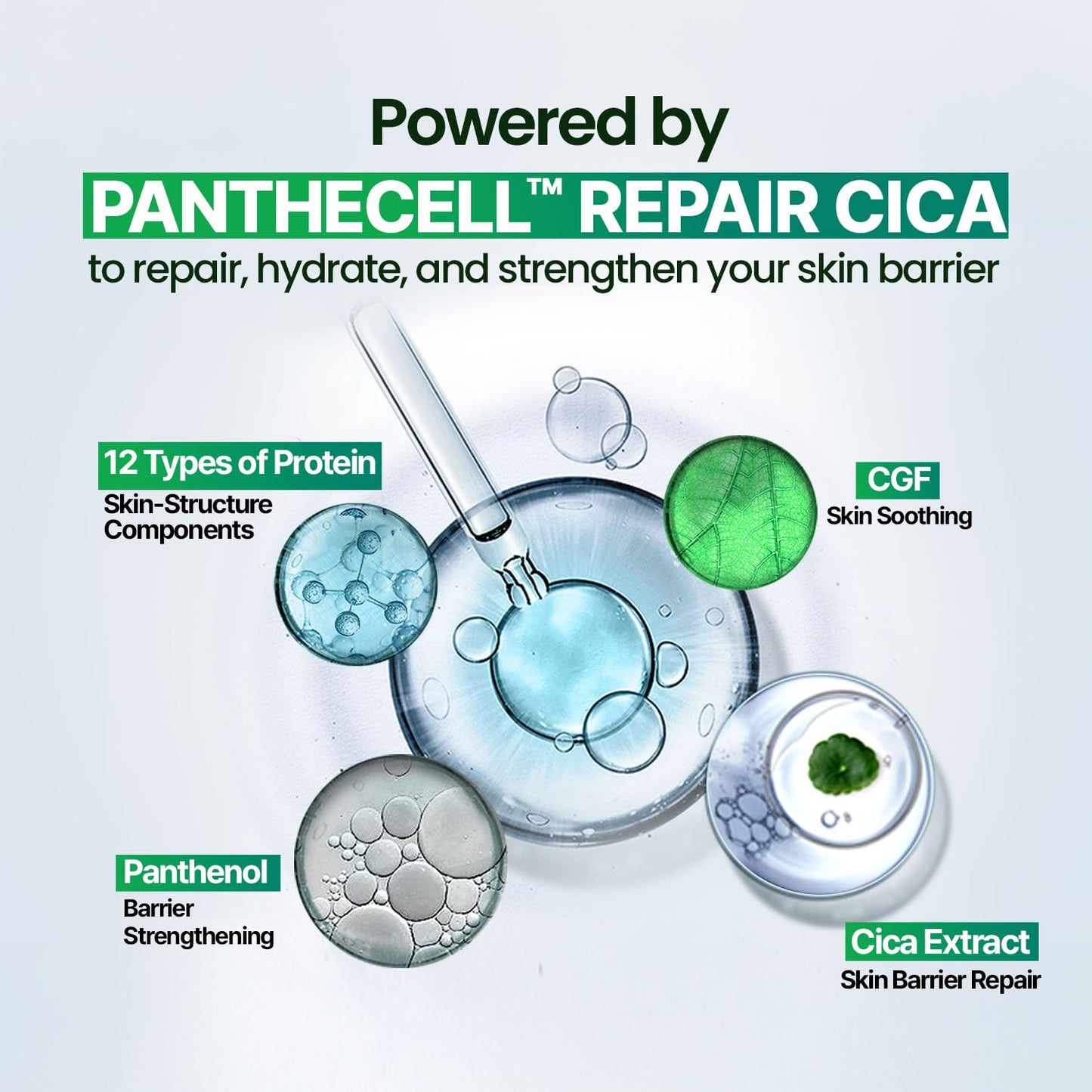 BIOHEAL BOH Panthecell Repair Cica Bubble Facial Cleanser 5.07 fl oz | Self-Foaming Face Wash for Acne-Prone & Sensitive Skin, Gentle Barrier Repair Cleansing Foam with Panthenol, Non-Irritating