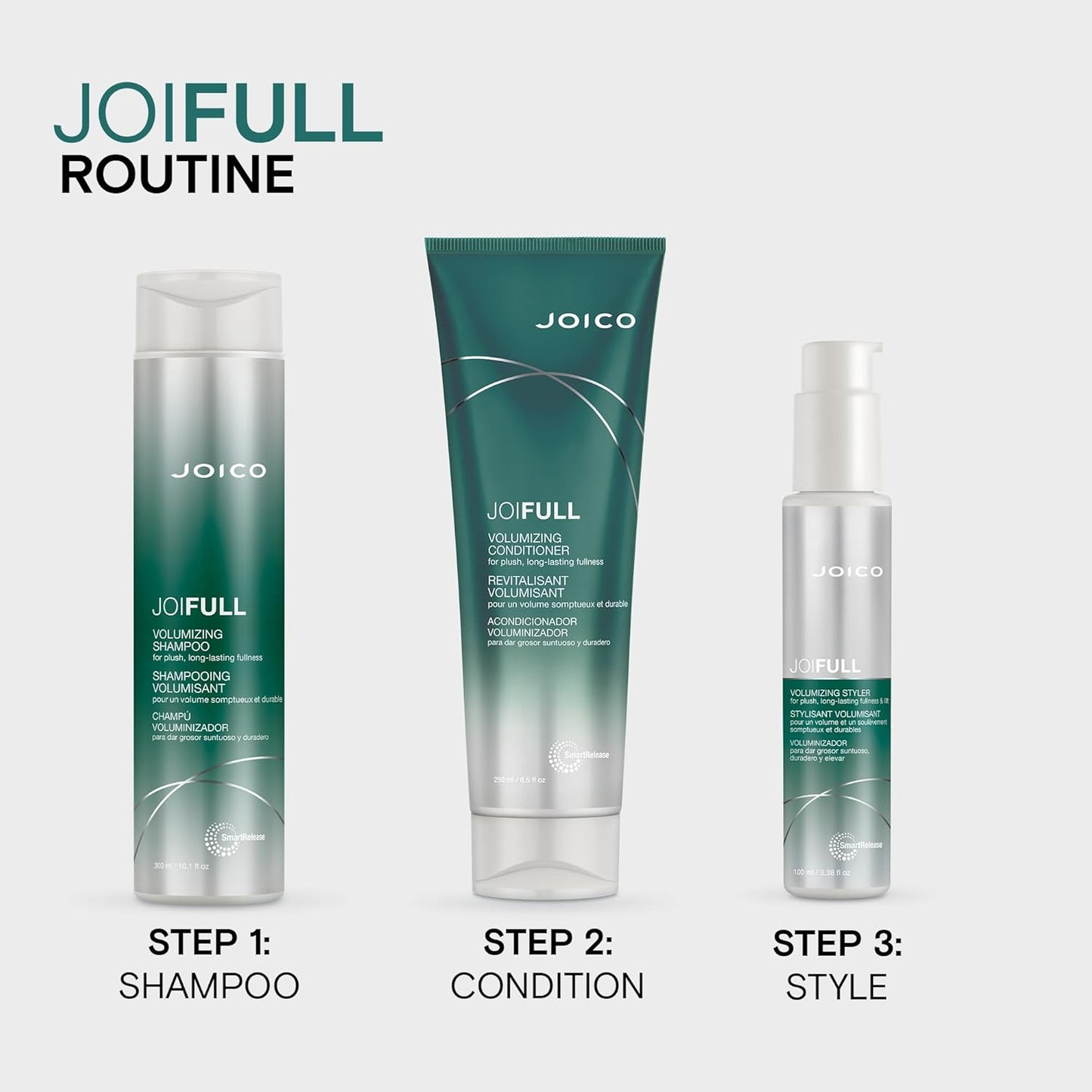 Joico JoiFULL Volumizing Shampoo - Add Body & Shine for Fine, Thin Hair | Lotus Flower & Bamboo Extract