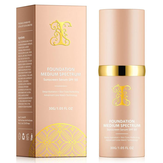 4-in-1 Color Changing Foundation - Medium Spectrum SPF 50+ | Longwearing, Waterproof, Hydrating, 30ml
